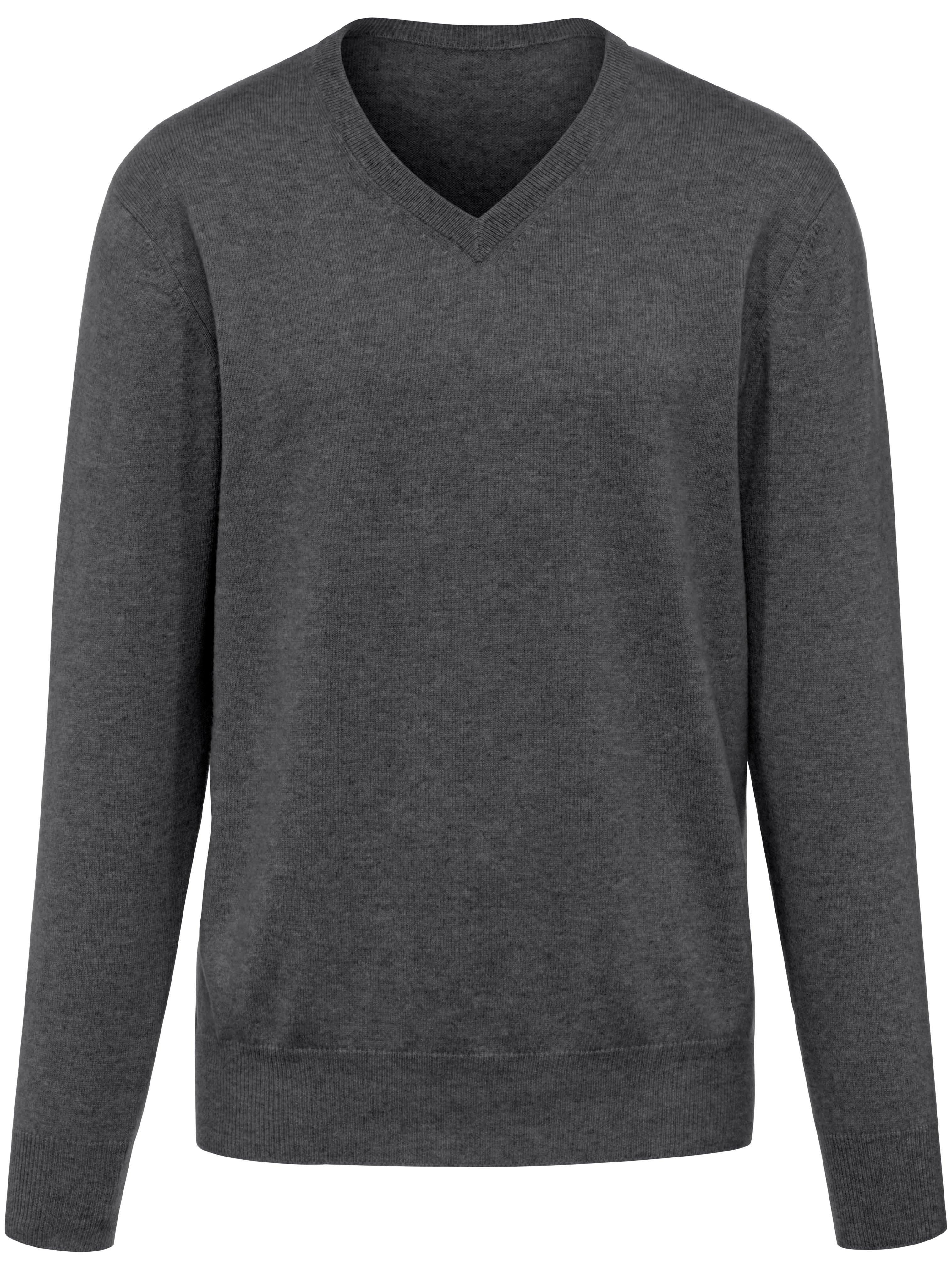 V-Pullover aus 100% Premium-Kaschmir Peter Hahn Cashmere grau