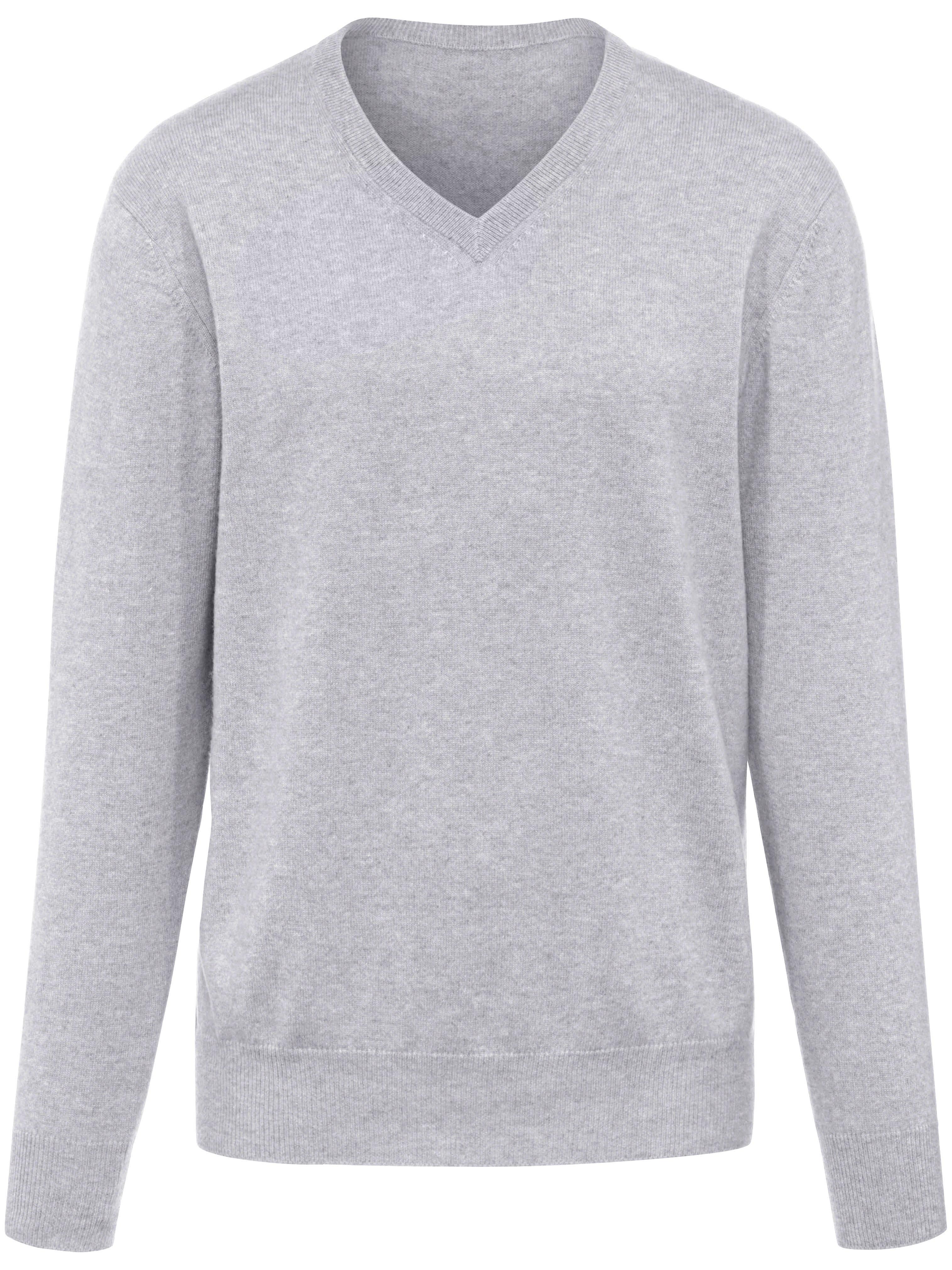 V-Pullover aus 100% Premium-Kaschmir Peter Hahn Cashmere grau