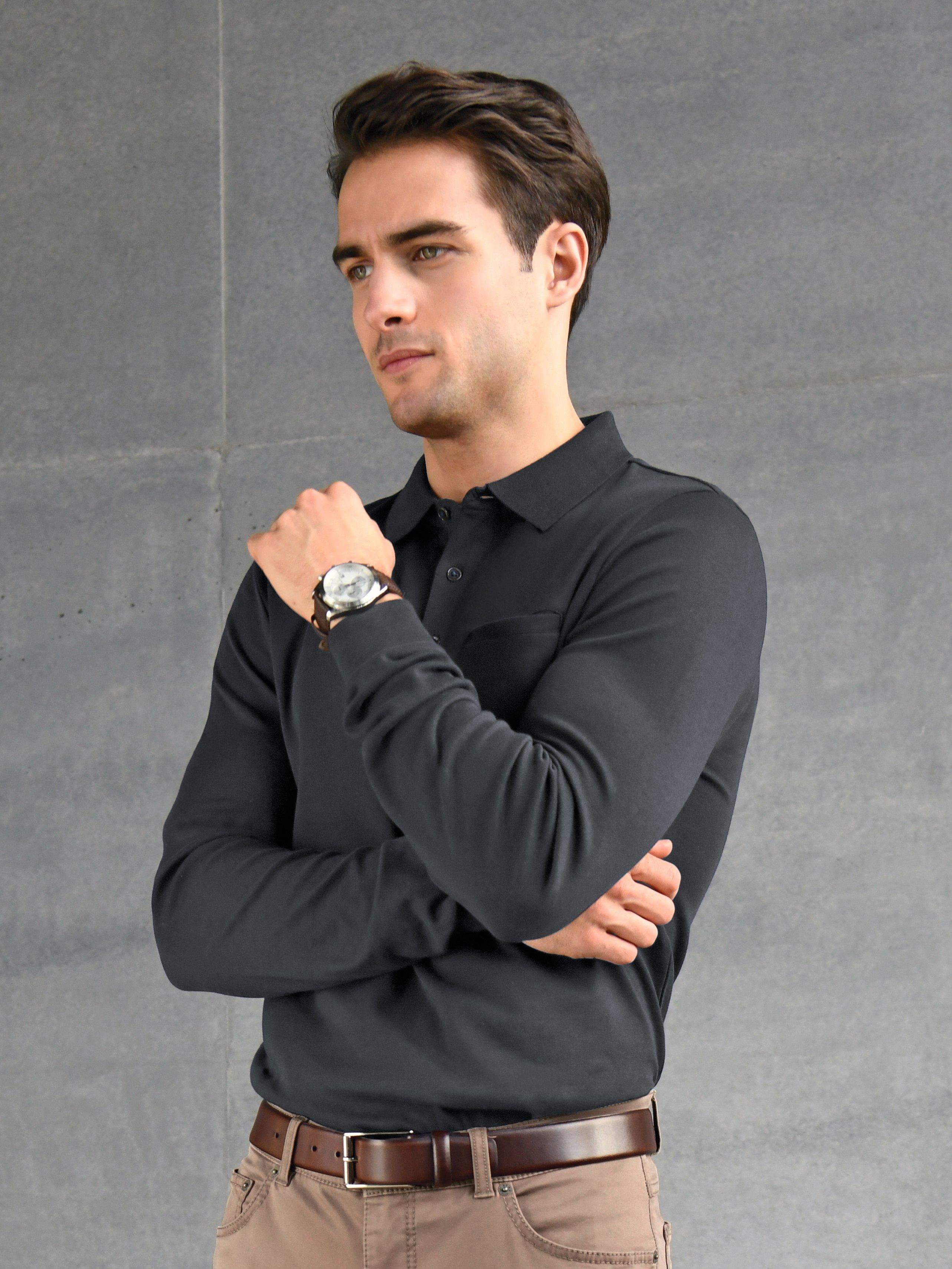 Pierre Cardin - Poloshirt van 100% katoen met lange mouwen