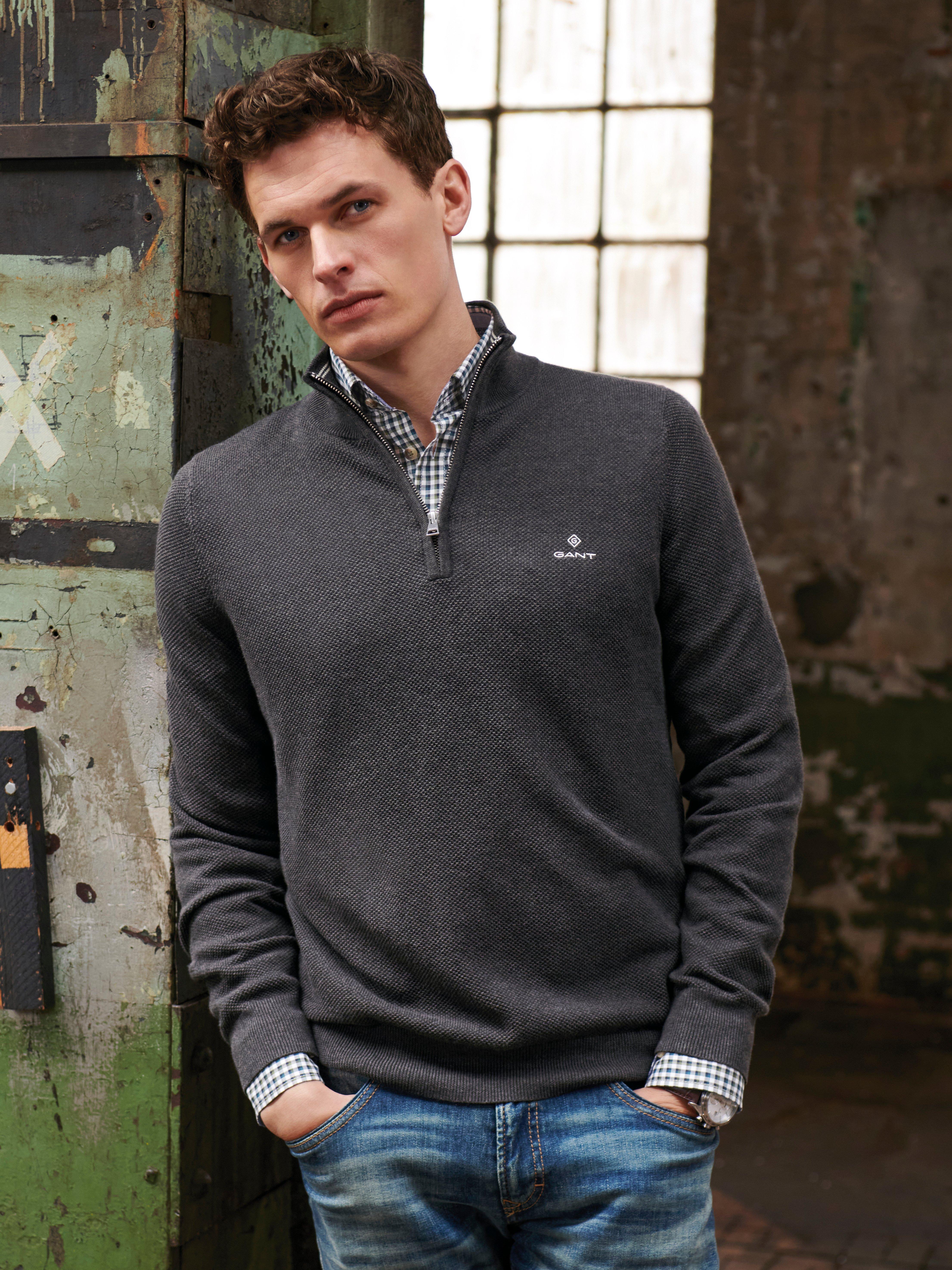 GANT - Pullover mit Troyerkragen