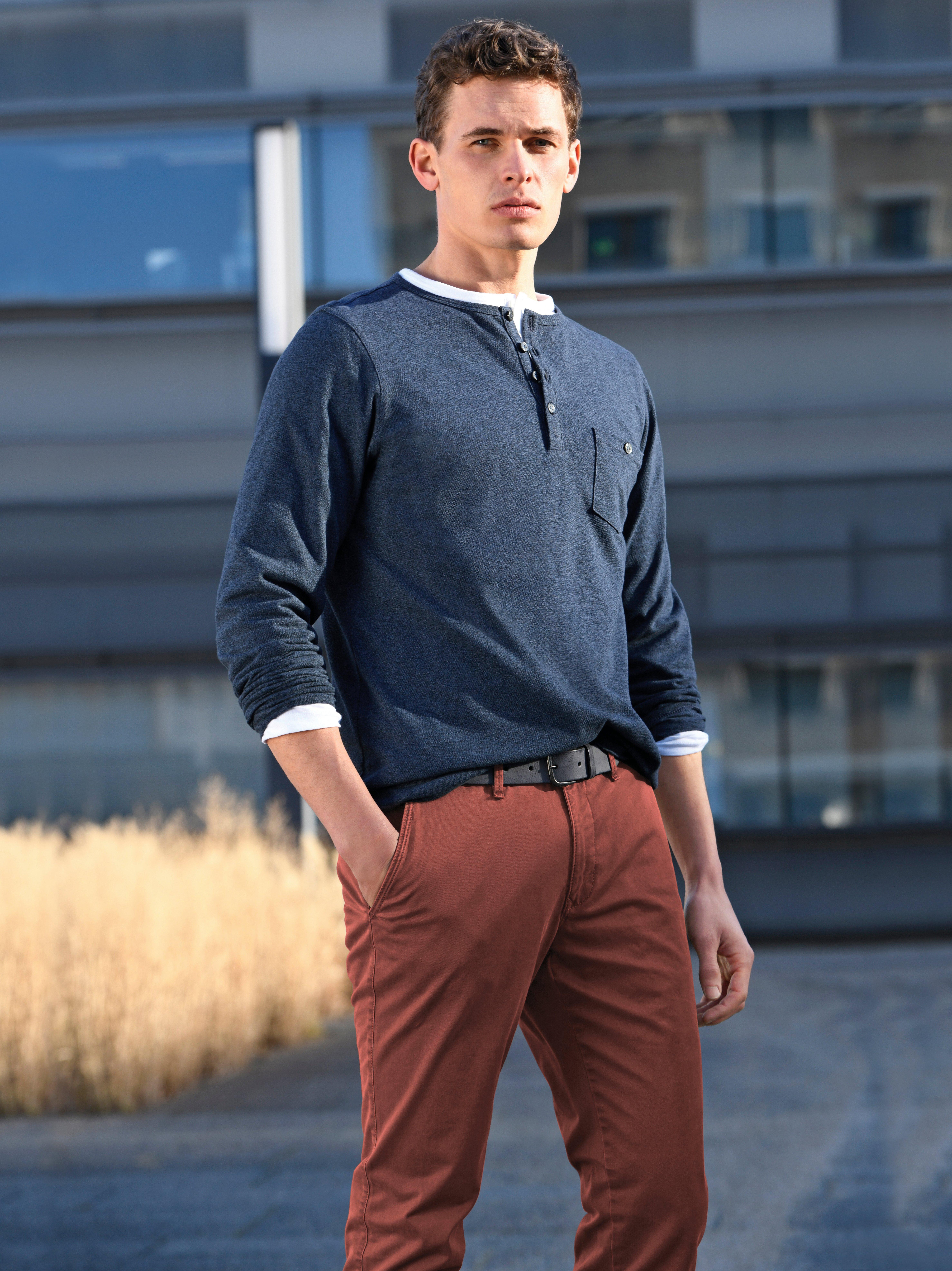 gardeur - Slim Fit-broek model Sterling met lage taille
