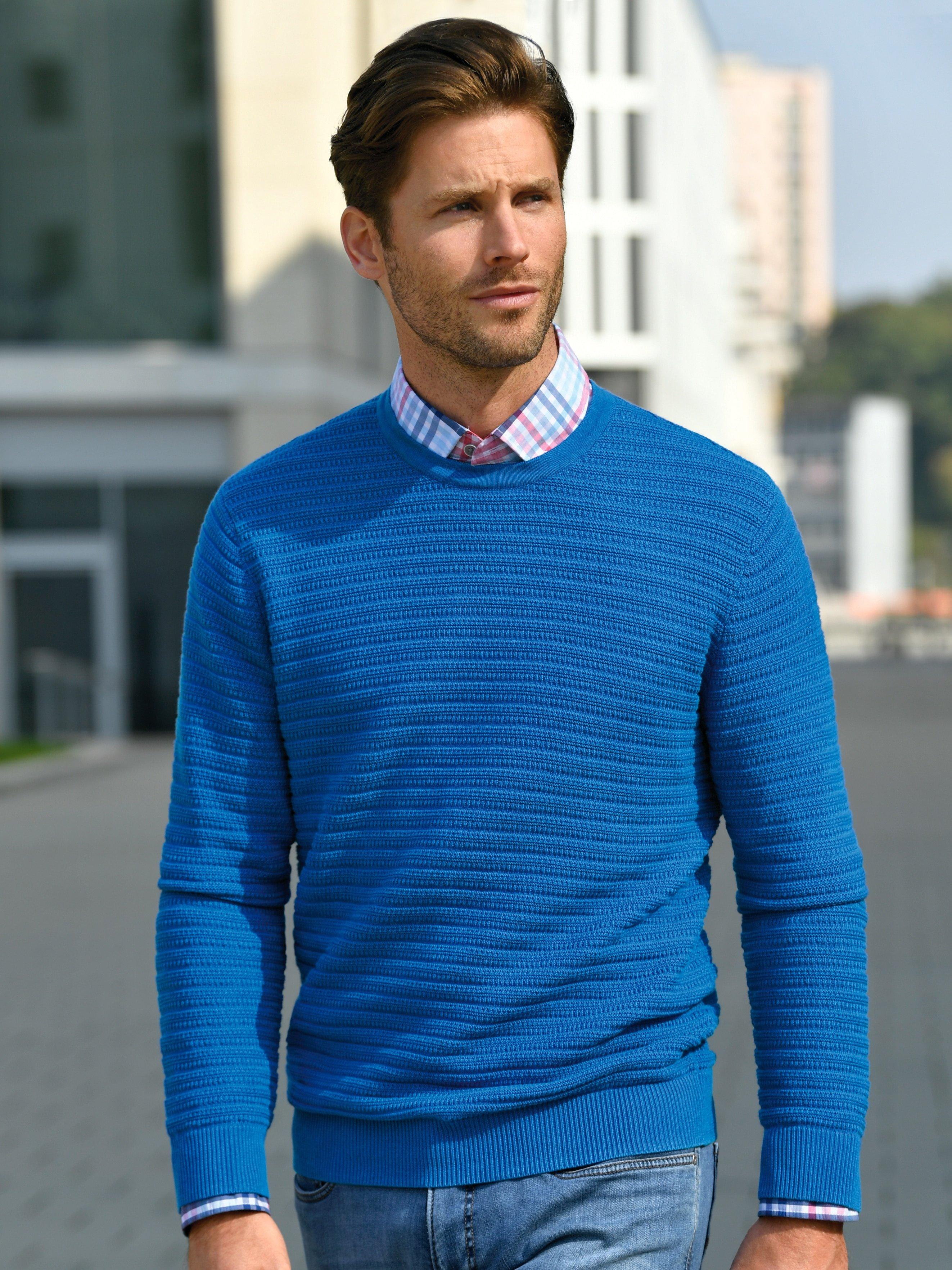 Peter Hahn - Rundhals-Pullover mit Struktur