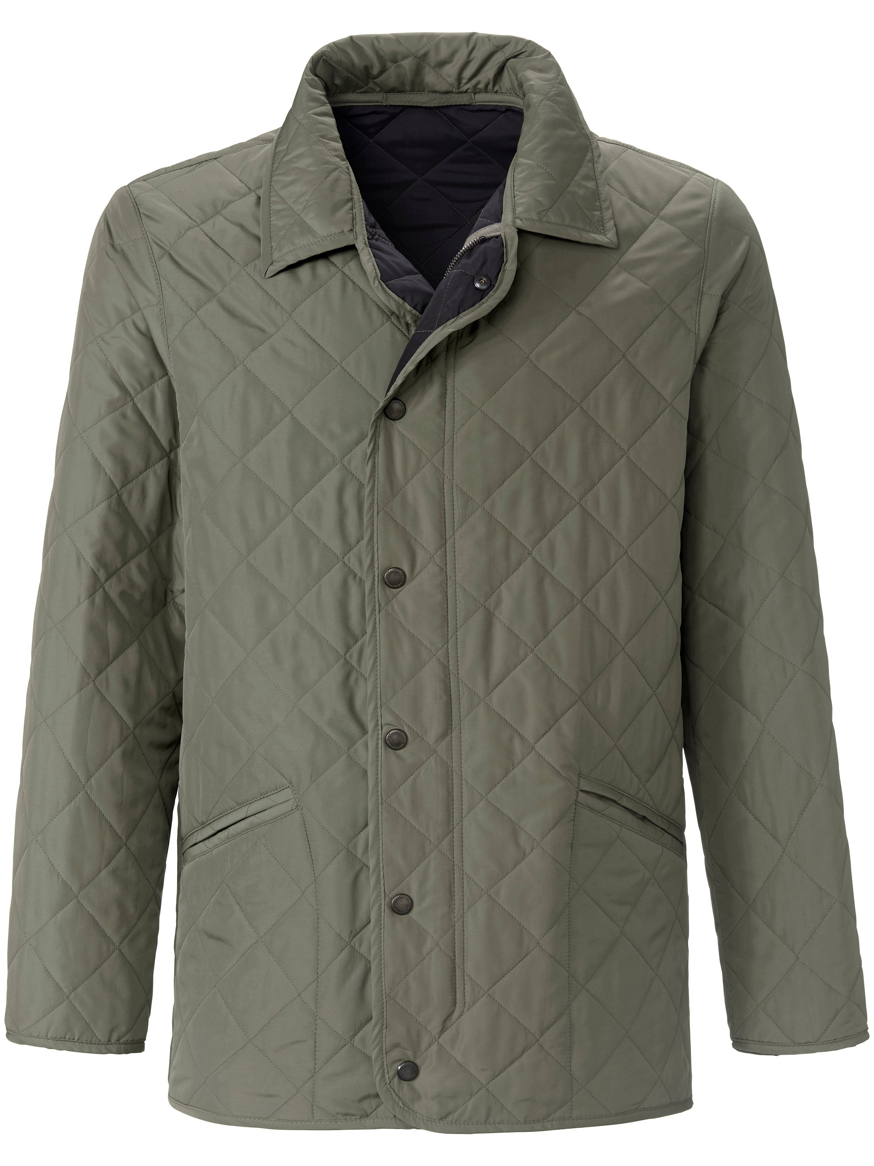 Gewatteerde jas in recht model Van Lodenfrey groen