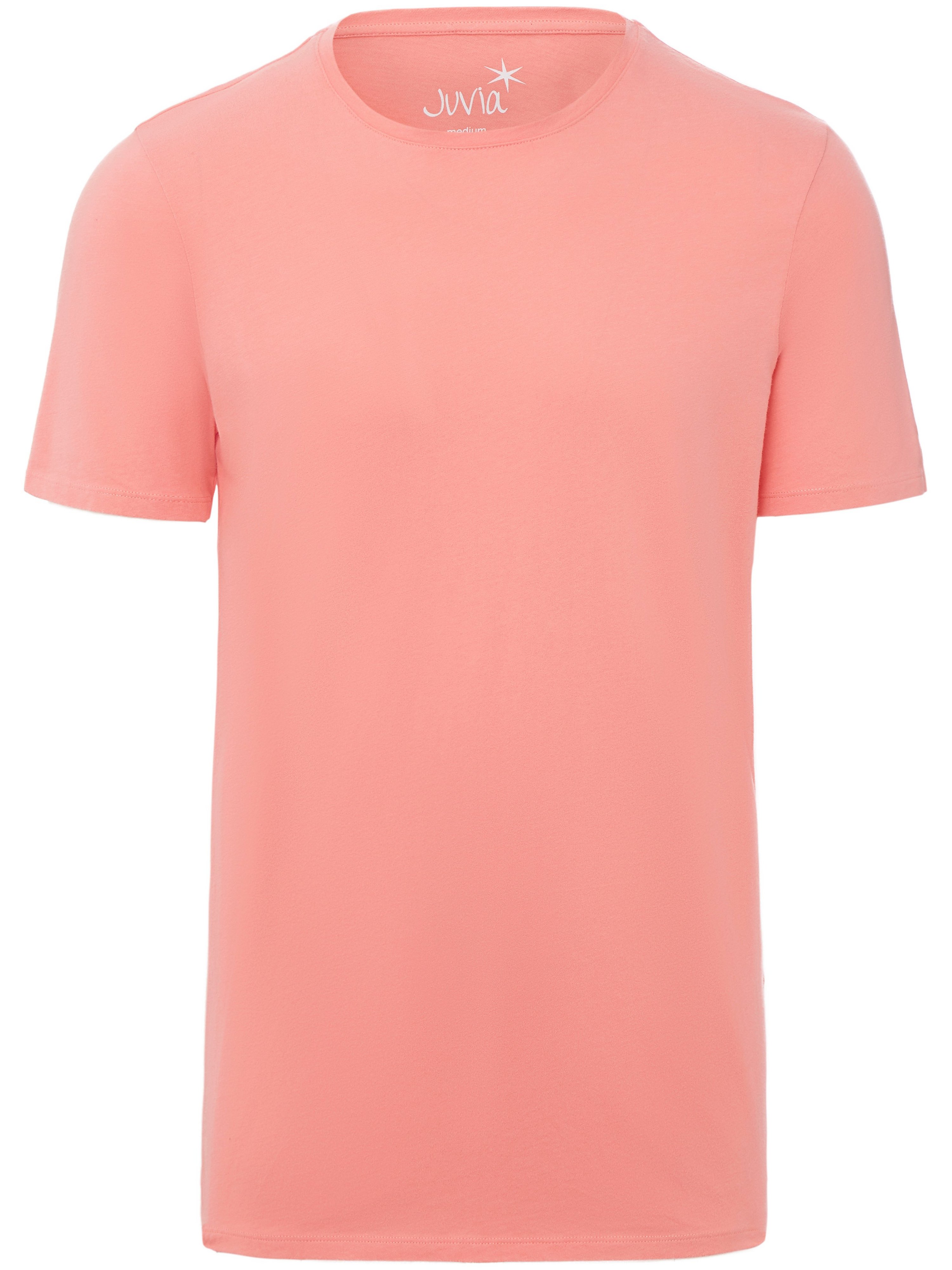 Shirt 100% katoen ronde hals Van Juvia roze