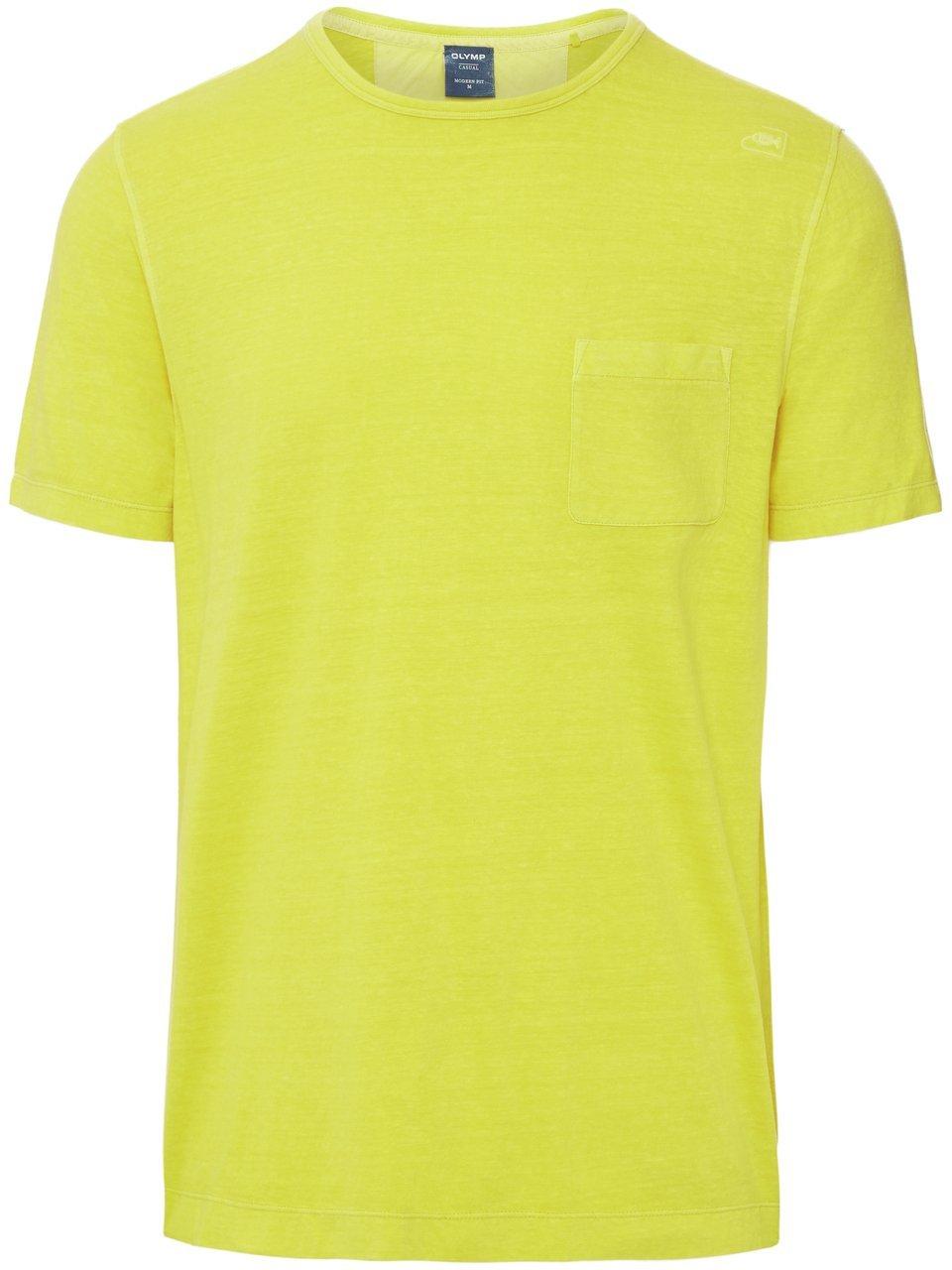 Shirt ronde hals en korte mouwen Van Olymp geel