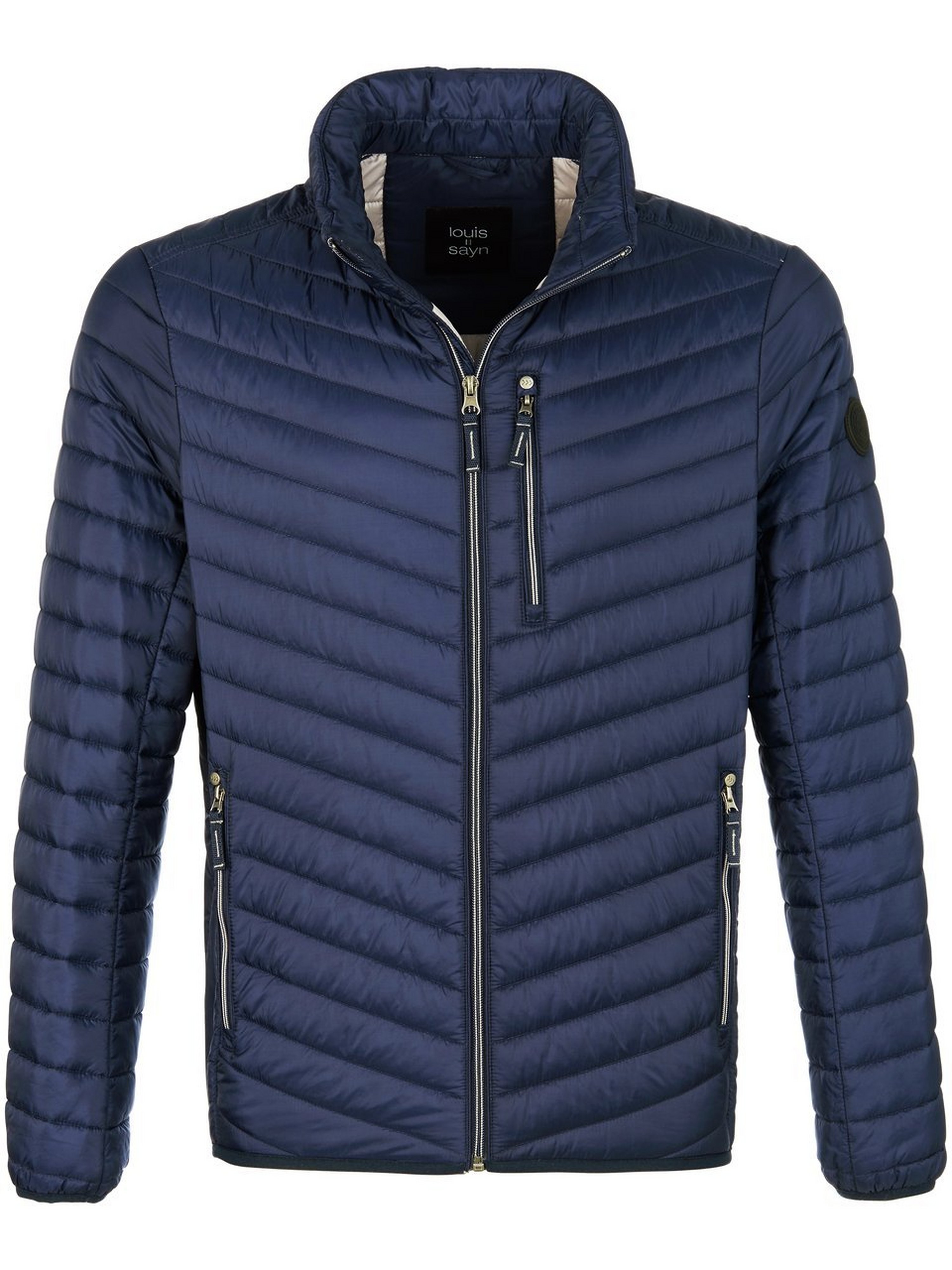 Windwerende en waterafstotende gewatteerde jas Van Louis Sayn blauw