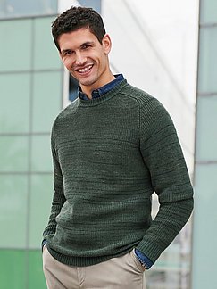 Herren Bekleidung Pullover und Strickware Rundhals Pullover Louis Sayn V-Pullover aus 100% Schurwolle-Merino grau in Grau für Herren 