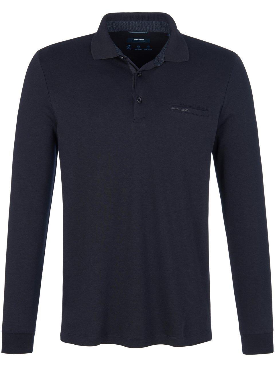 Poloshirt 100% katoen lange mouwen Van Pierre Cardin blauw