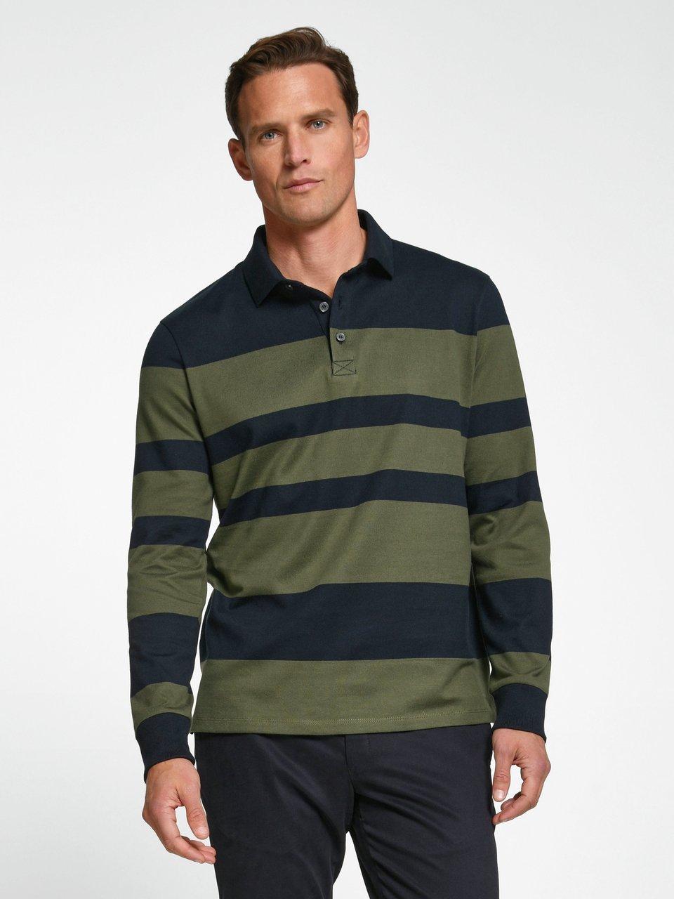 Louis Sayn - Rugby shirt in 100% cotton - navy/khaki