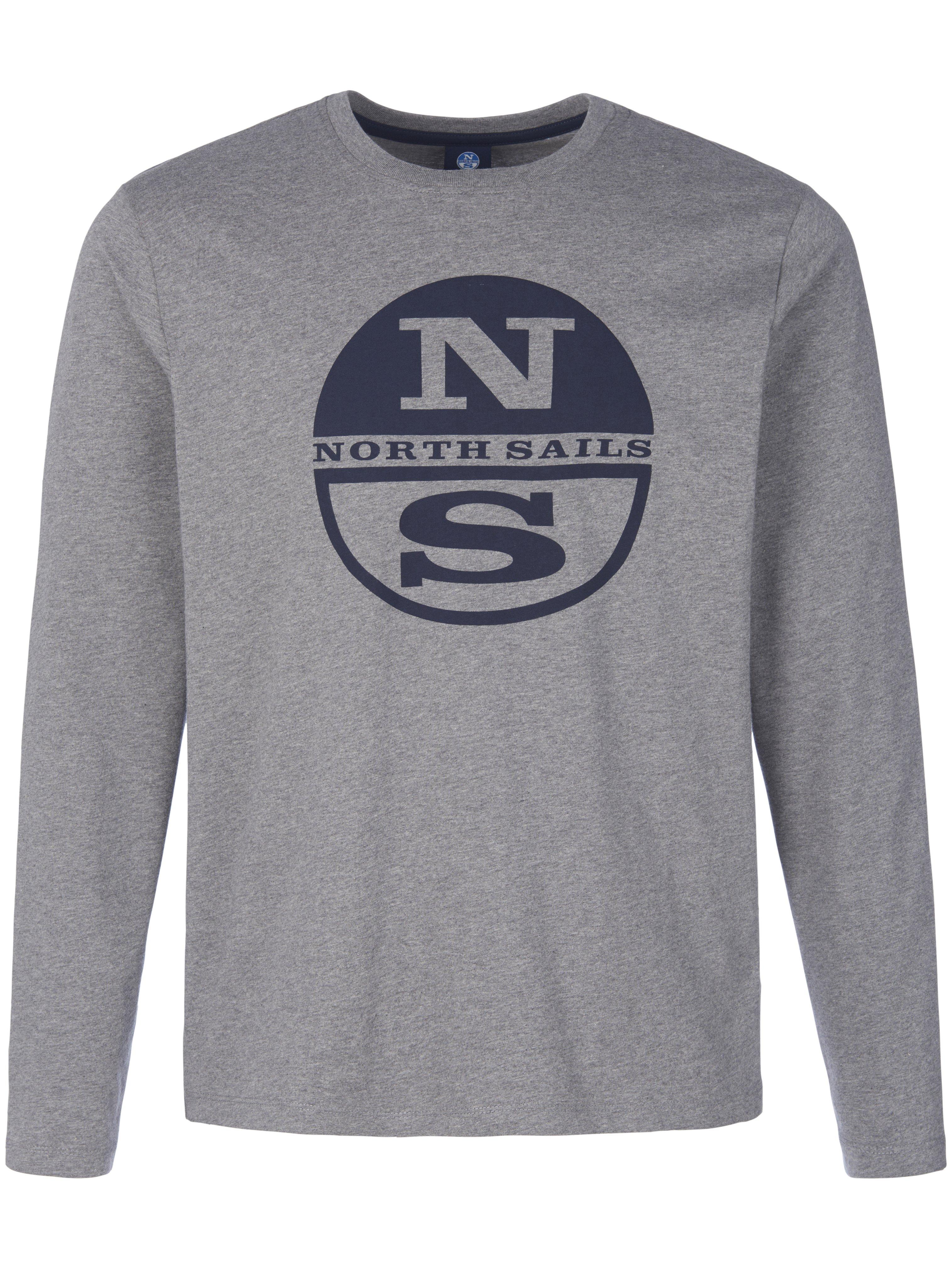 NORTH SAILS Graphic Lange Mouwenshirt Heren - Medium Grey Melange - L