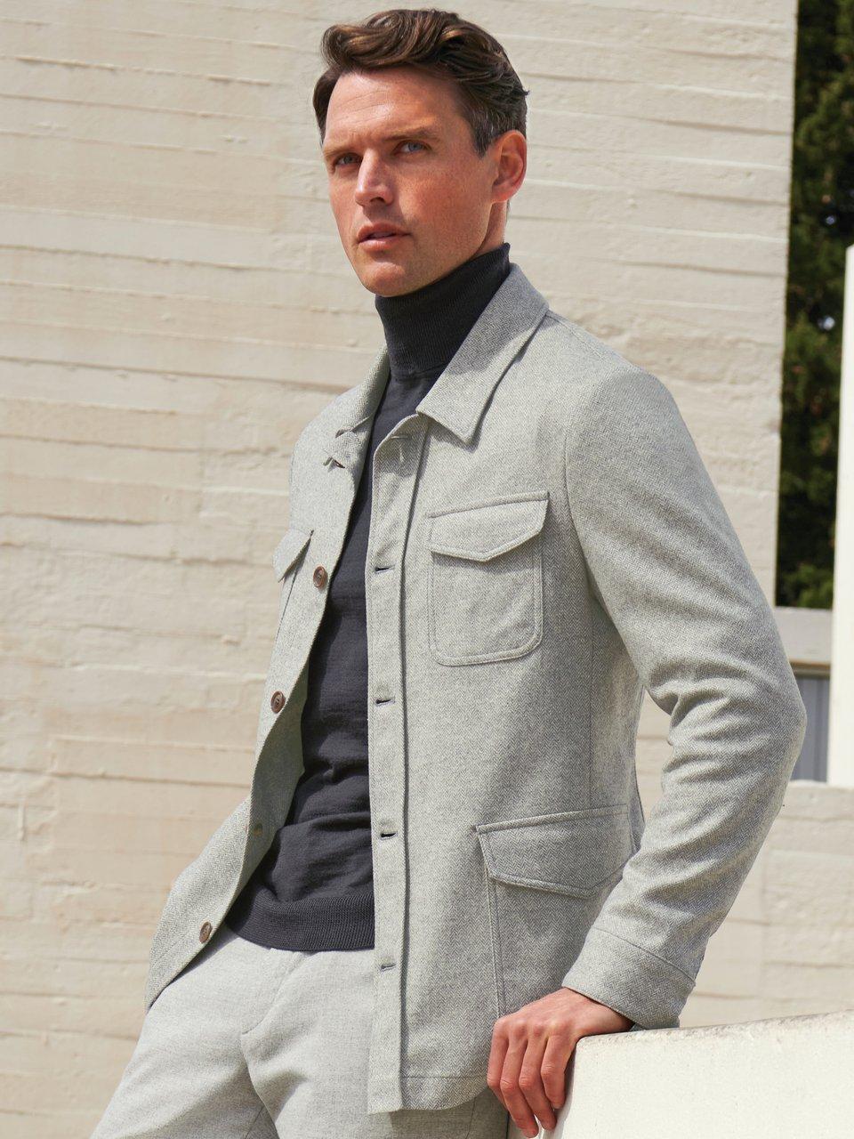 Carl Gross La veste chemise coupe droite gris clair