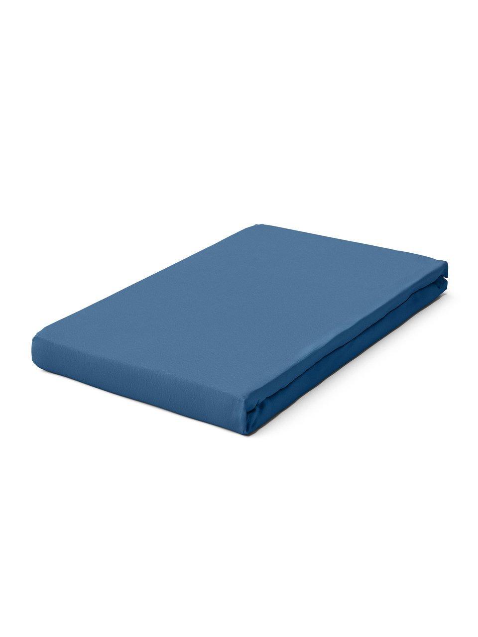 Elastik-Feinjersey-Spannbetttuch Pure Schlafgut blau