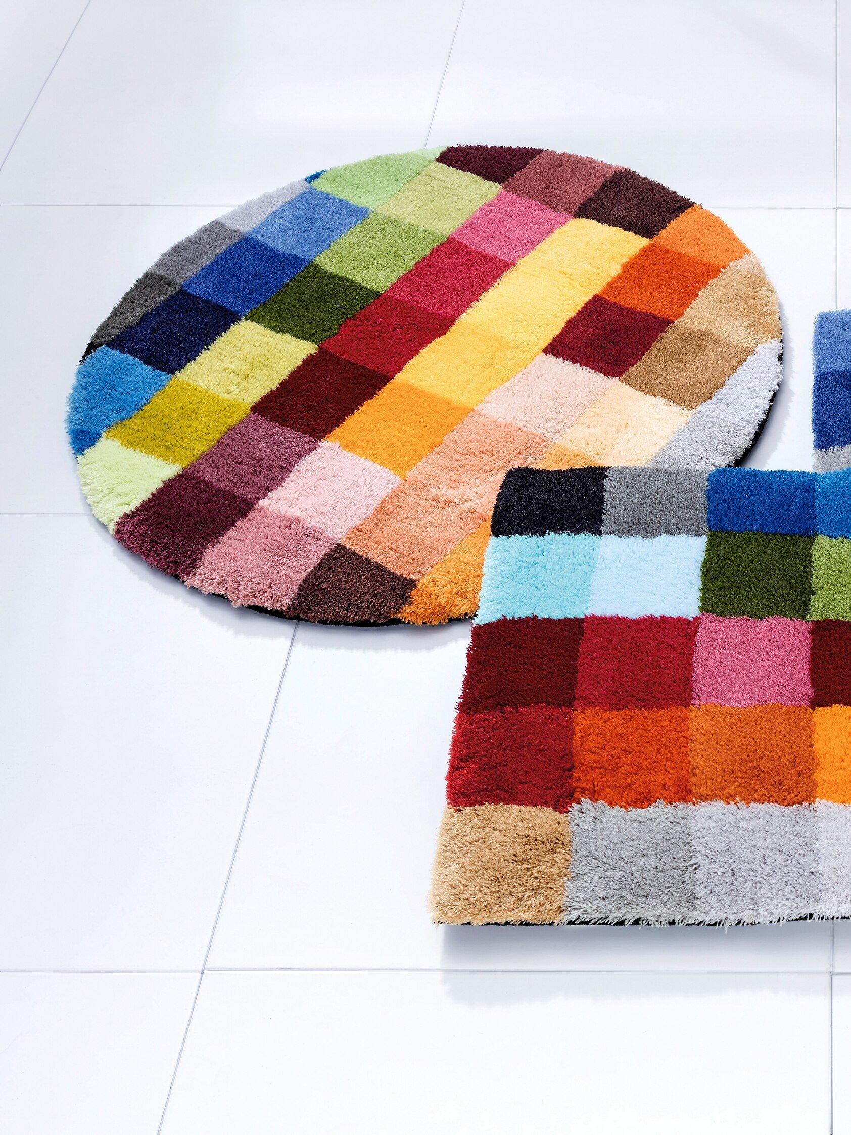 Kleine Wolke - Badematte rund, Durchmesser ca. 90cm - Multicolor