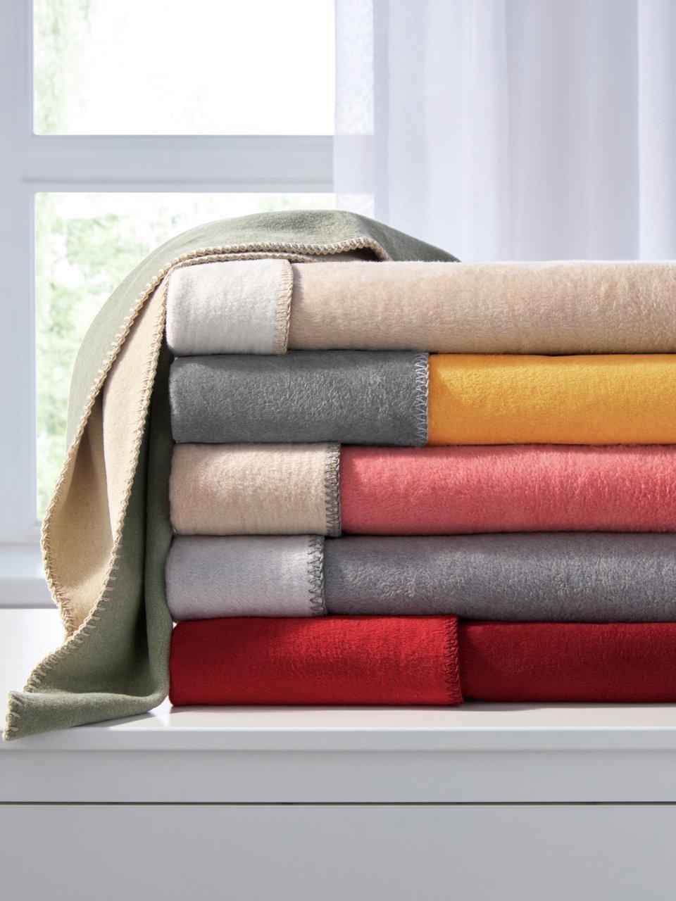 Biederlack - Decke, ca. 150x200 cm - Natur/Koralle