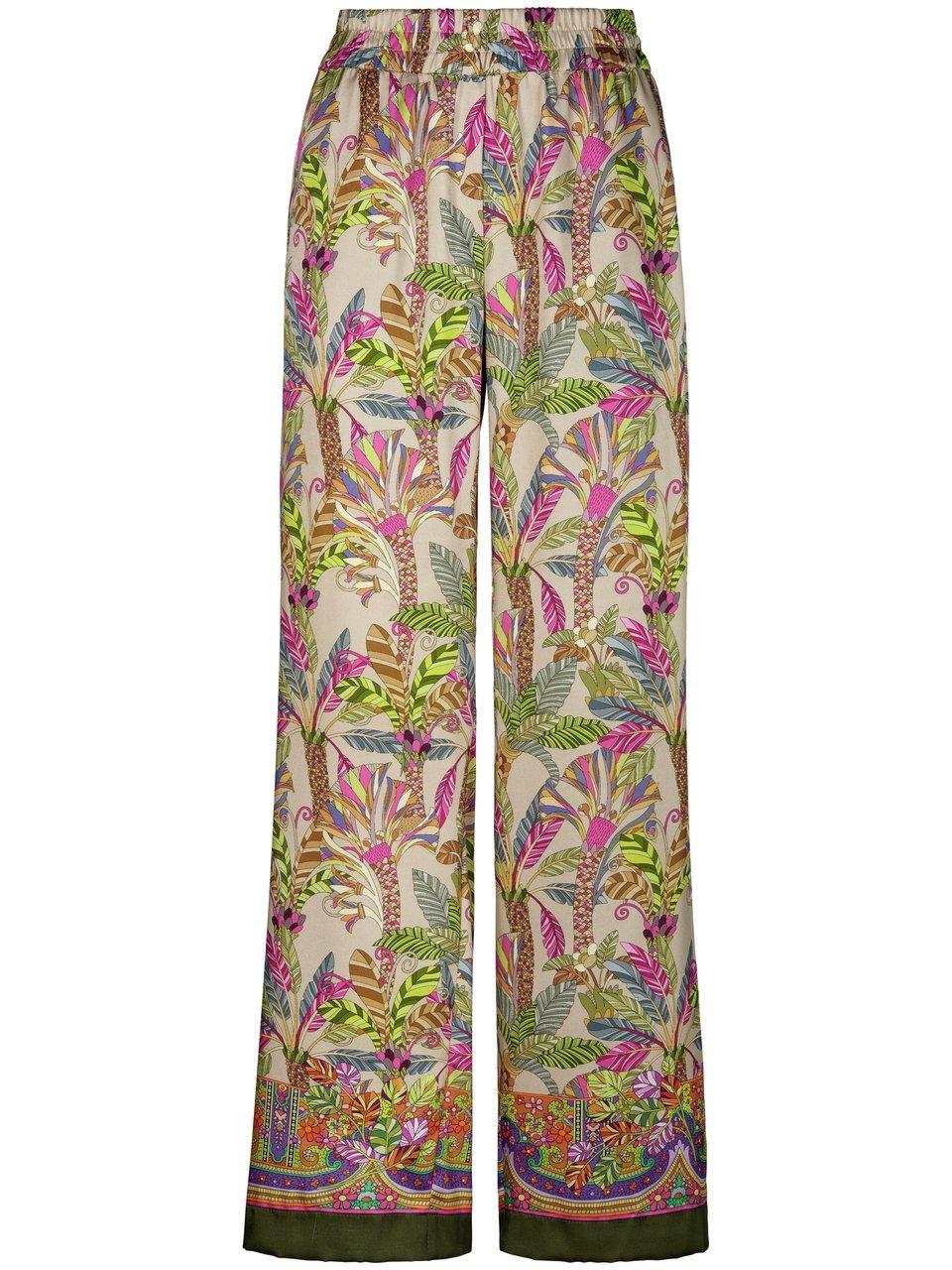 Broek bladmotieven Van Riani multicolour