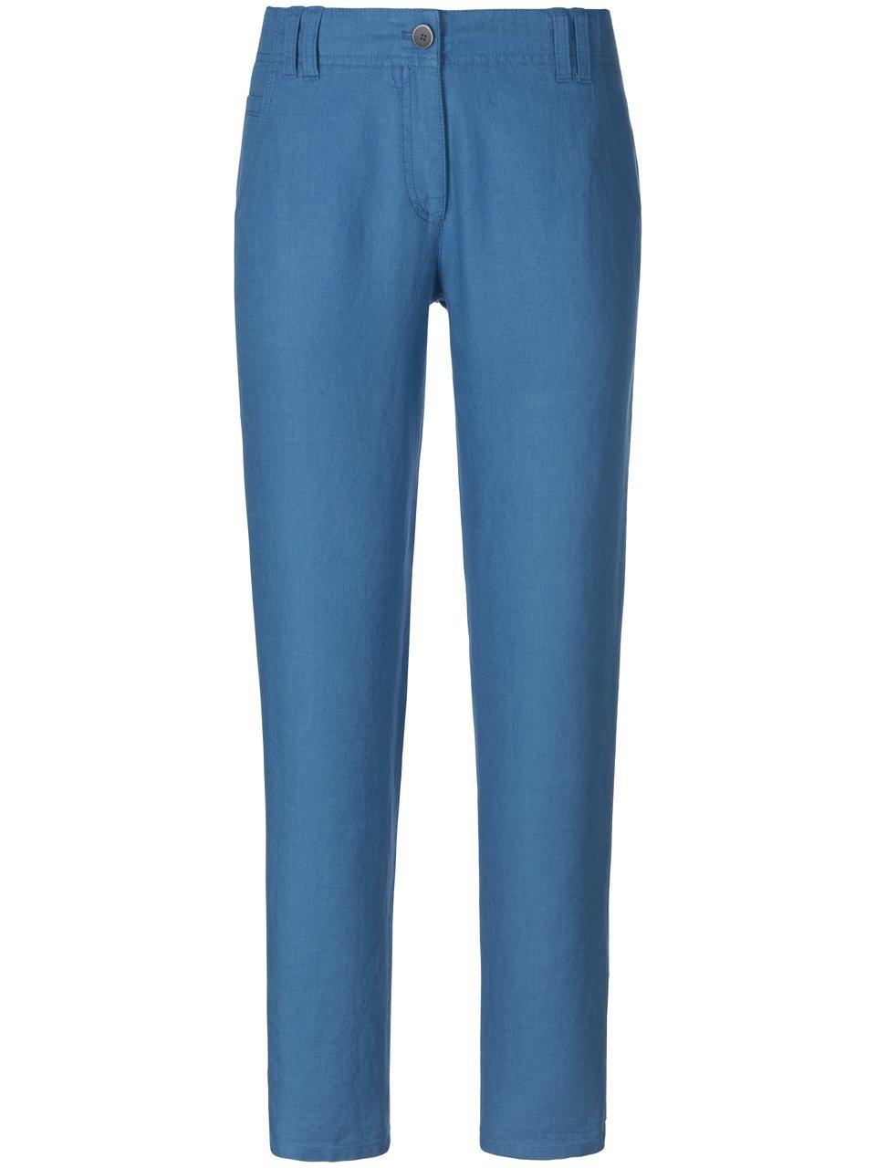 Modern Fit-broek model Melo 100% linnen Van Brax Feel Good blauw