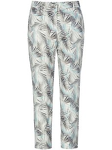 7/8-length trousers leaf print anna aura grey