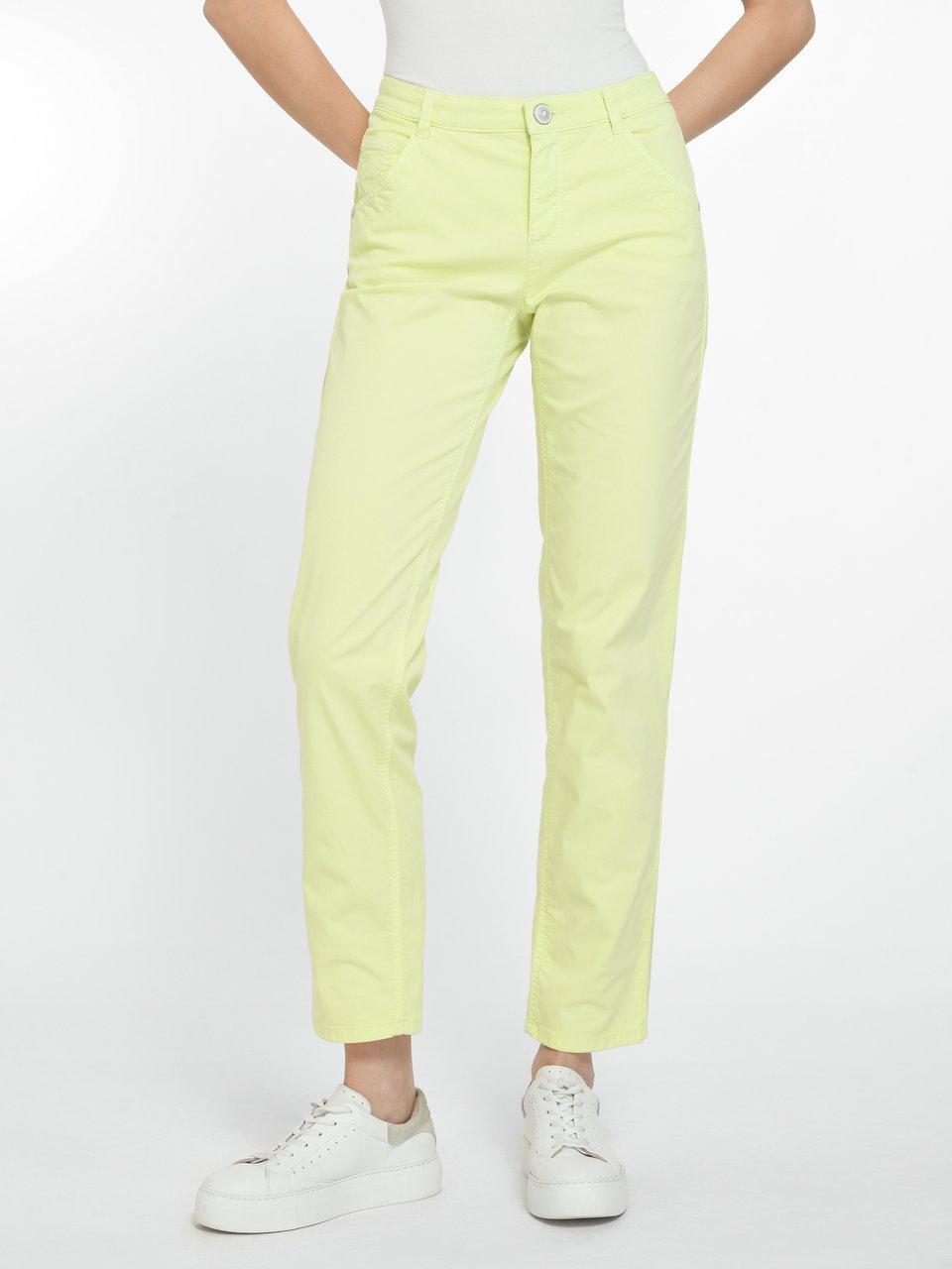 Peter Hahn Le pantalon coupe 5 poches en coton stretch citron vert