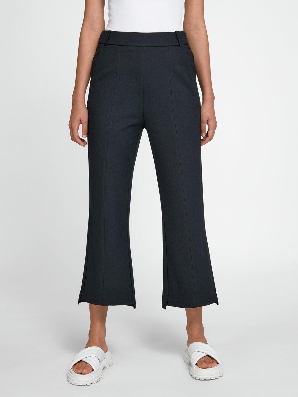 Margittes - Enkellange jersey broek met wijde pijpen