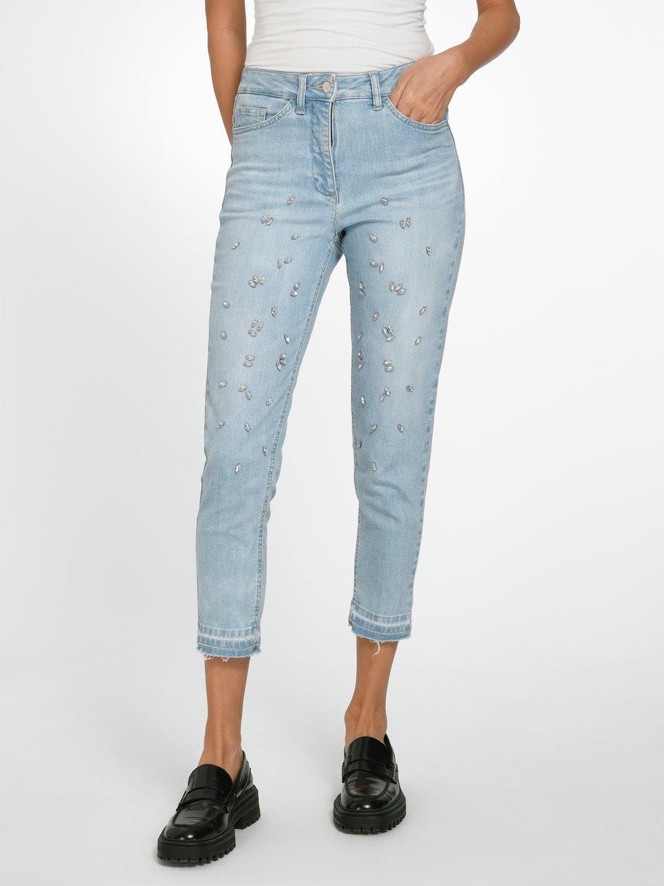Andjel - 7/8-mom-jeans elastisk denim - Bleached denim
