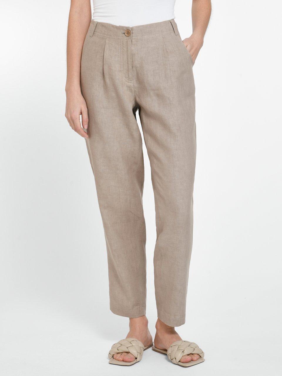 PETER HAHN PURE EDITION Le pantalon 100 lin taupe