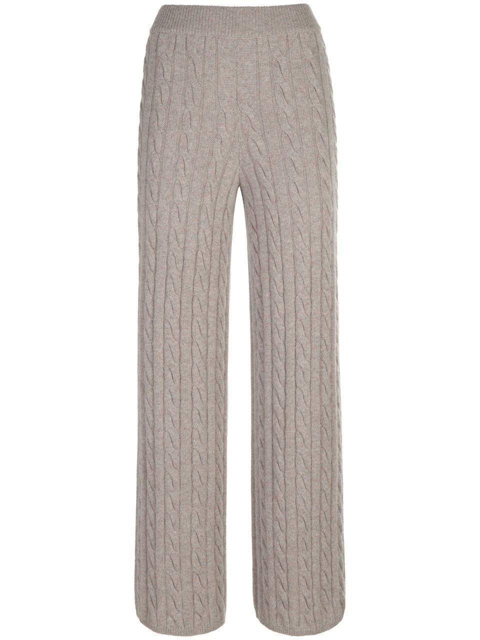 Gebreide broek 100% kasjmier Van include beige