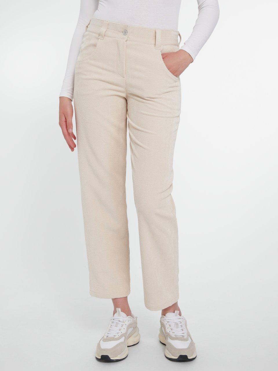 BOSS pantalon stretch coupe décontractée à plis Beige - Livraison Gratuite