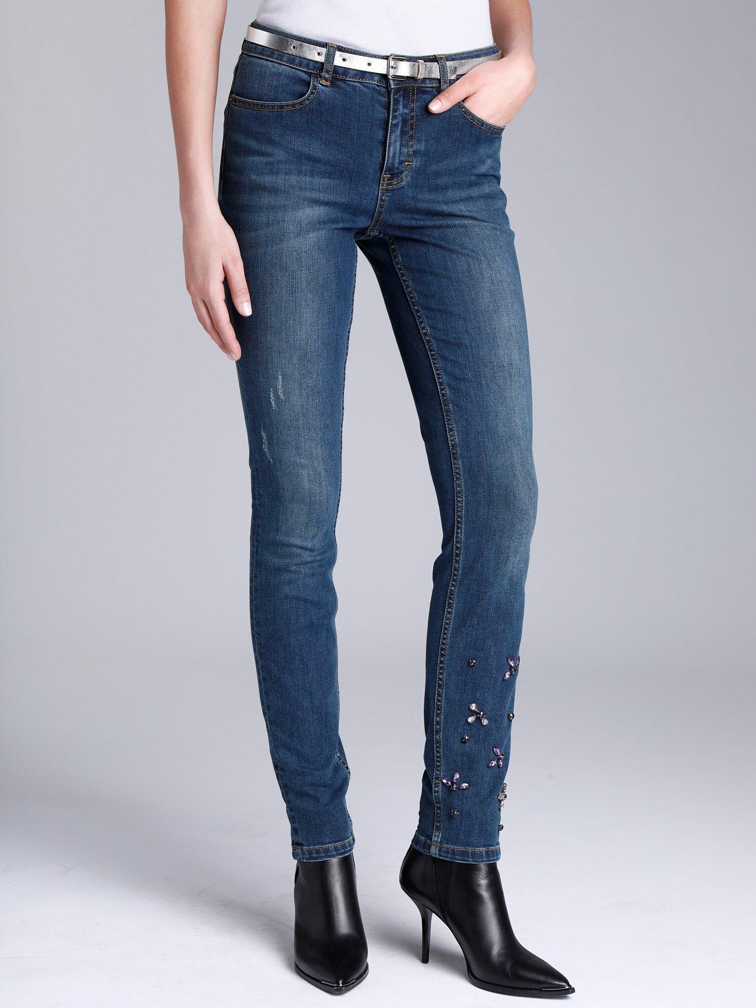 comma, - Jeans in Used-Optik