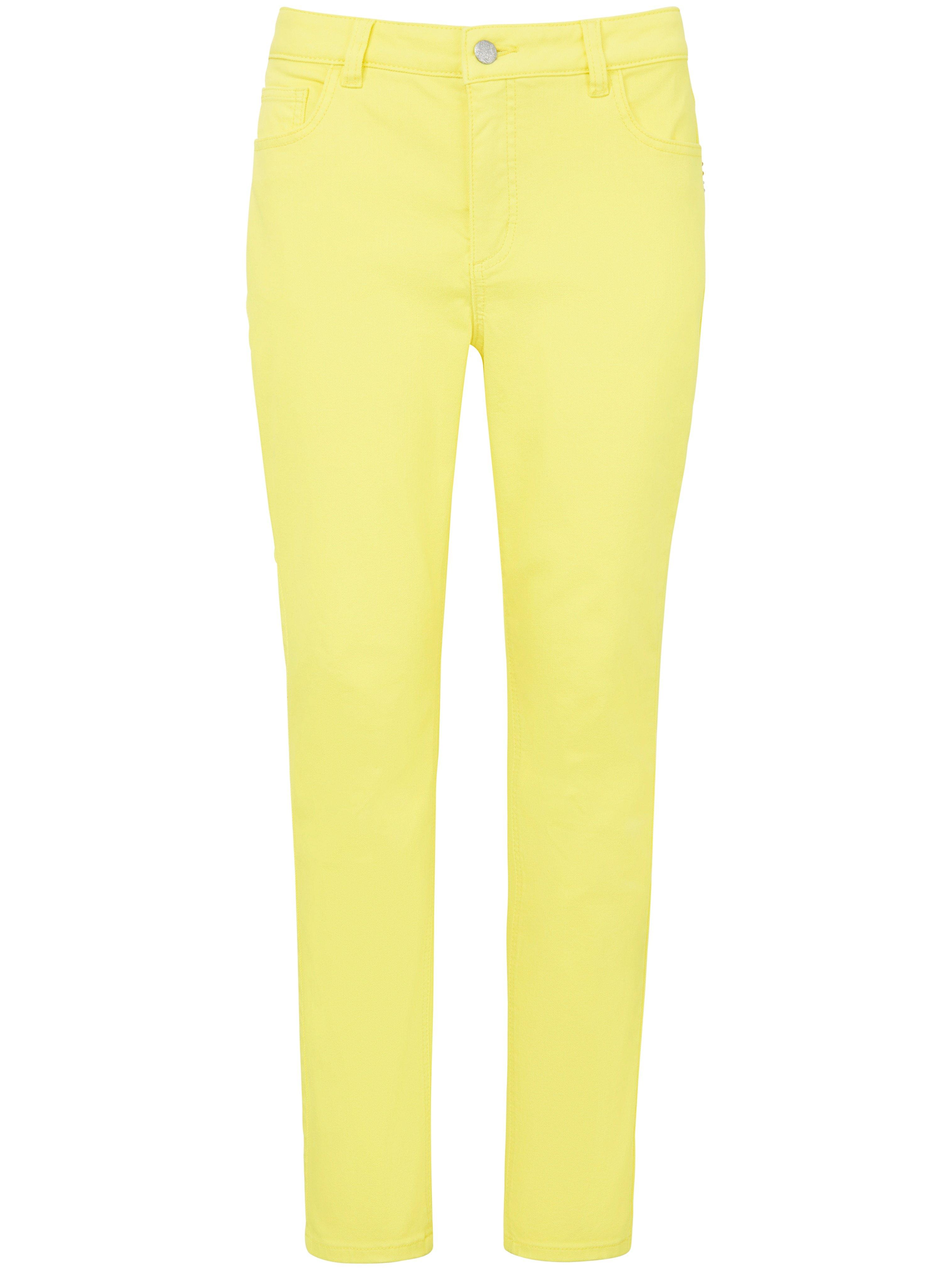 Enkellange jeans smalle pijpen Van MYBC geel