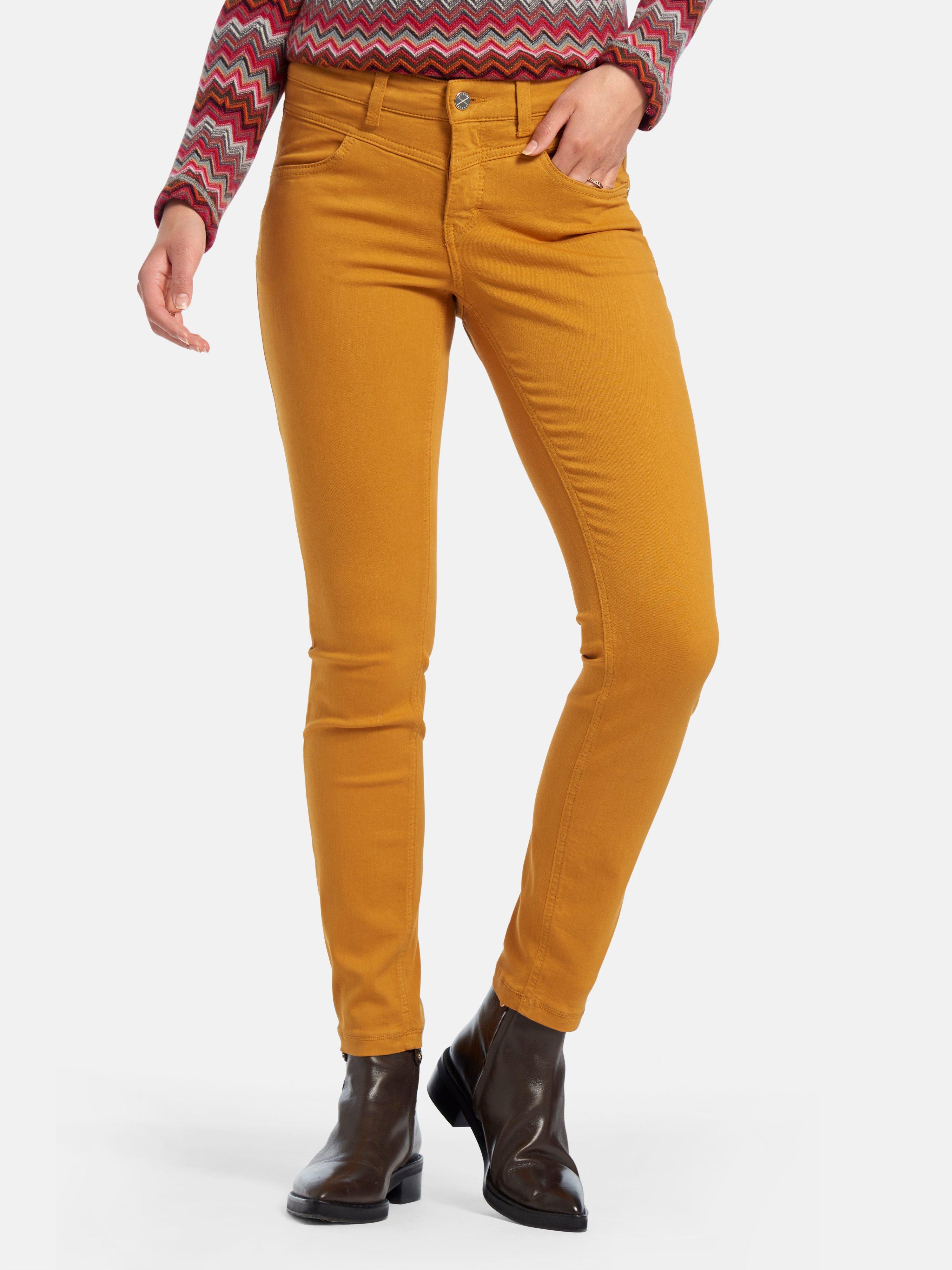 Mac - Dream Slim jeans with elasticated waistband - ochre