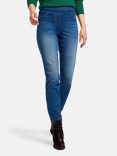 Damen Bekleidung Hosen und Chinos Skinny Hosen Peter Hahn Denim Jeans passform sylvia in Blau 