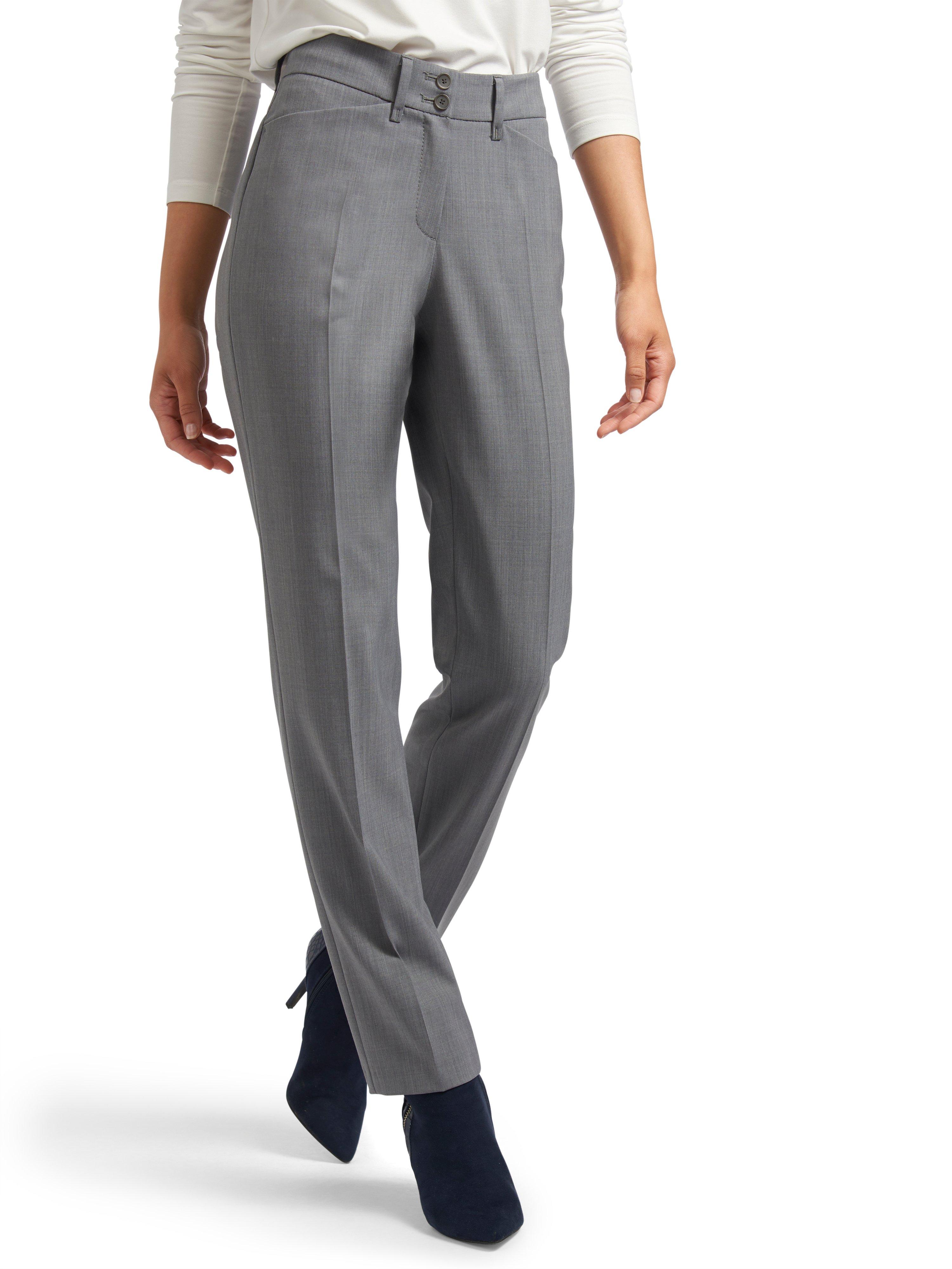 faillissement Teken een foto Missend Brax Feel Good - Feminine Fit-broek model Celine met riemlussen - grijs  melange