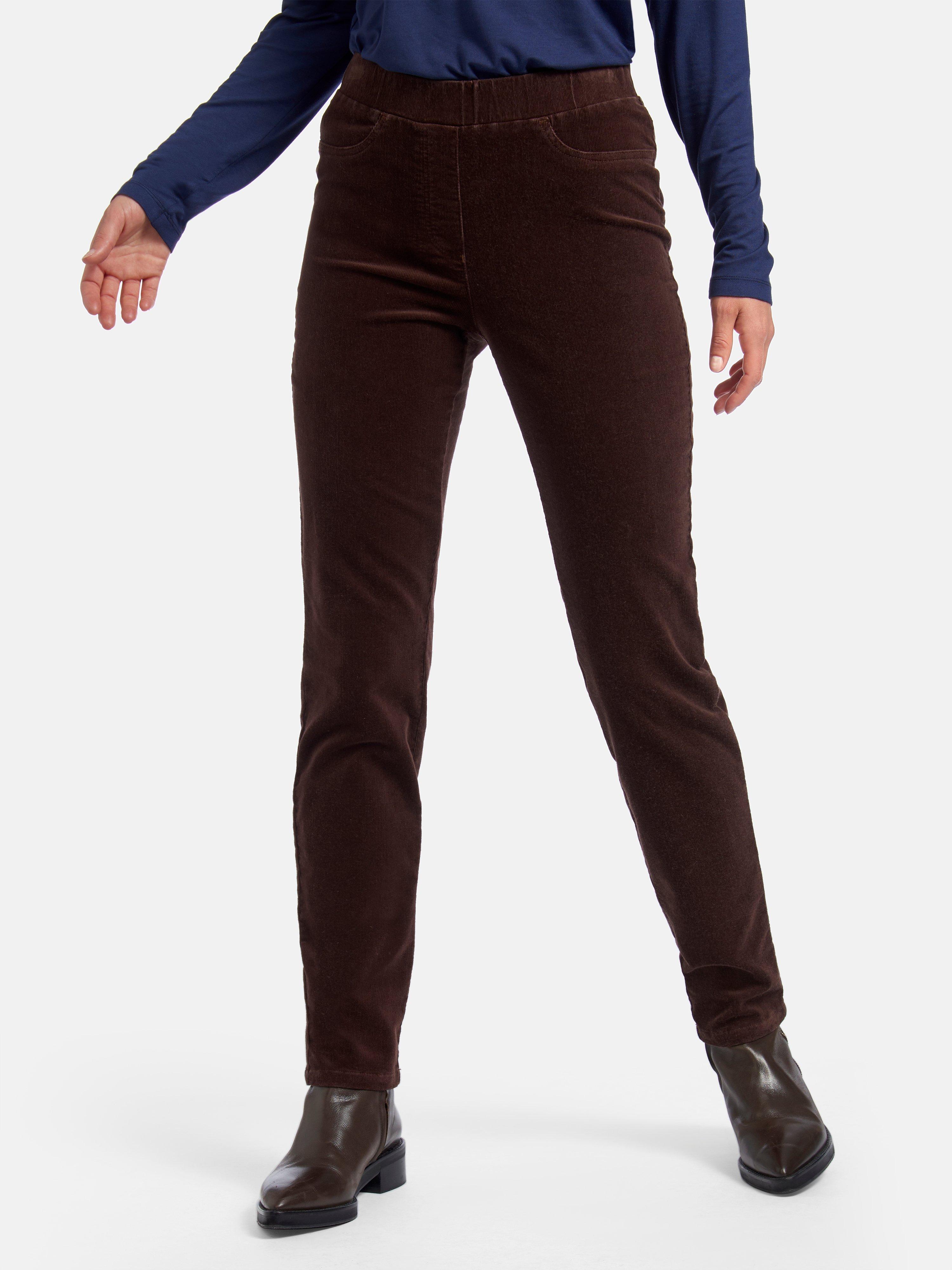 Bruine Dames lange broeken bij Peter Hahn