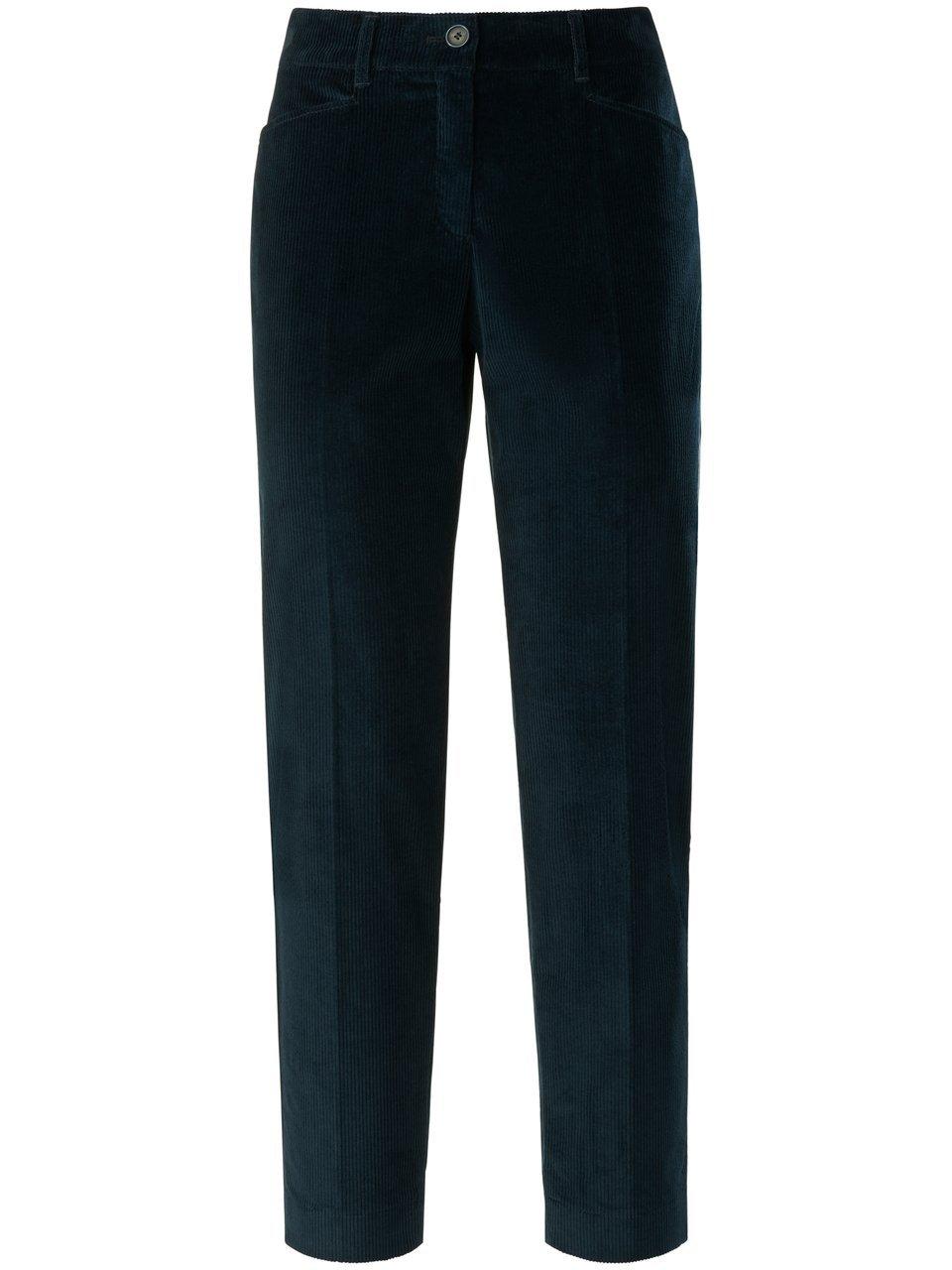 Slim Fit-7/8-breedribcordbroek model Mara S Van Brax Feel Good blauw