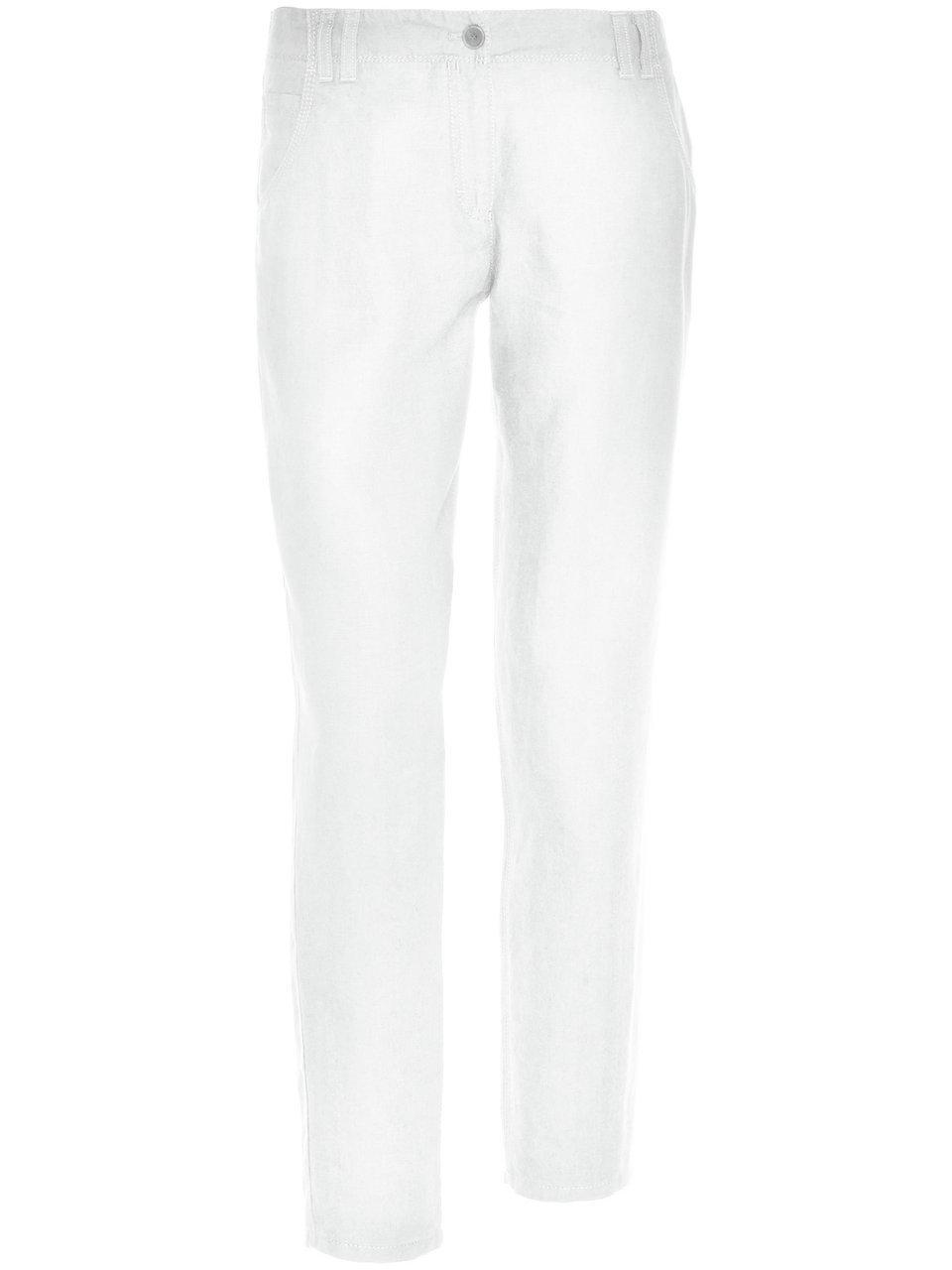 Modern Fit-broek model Melo 100% linnen Van Brax Feel Good wit