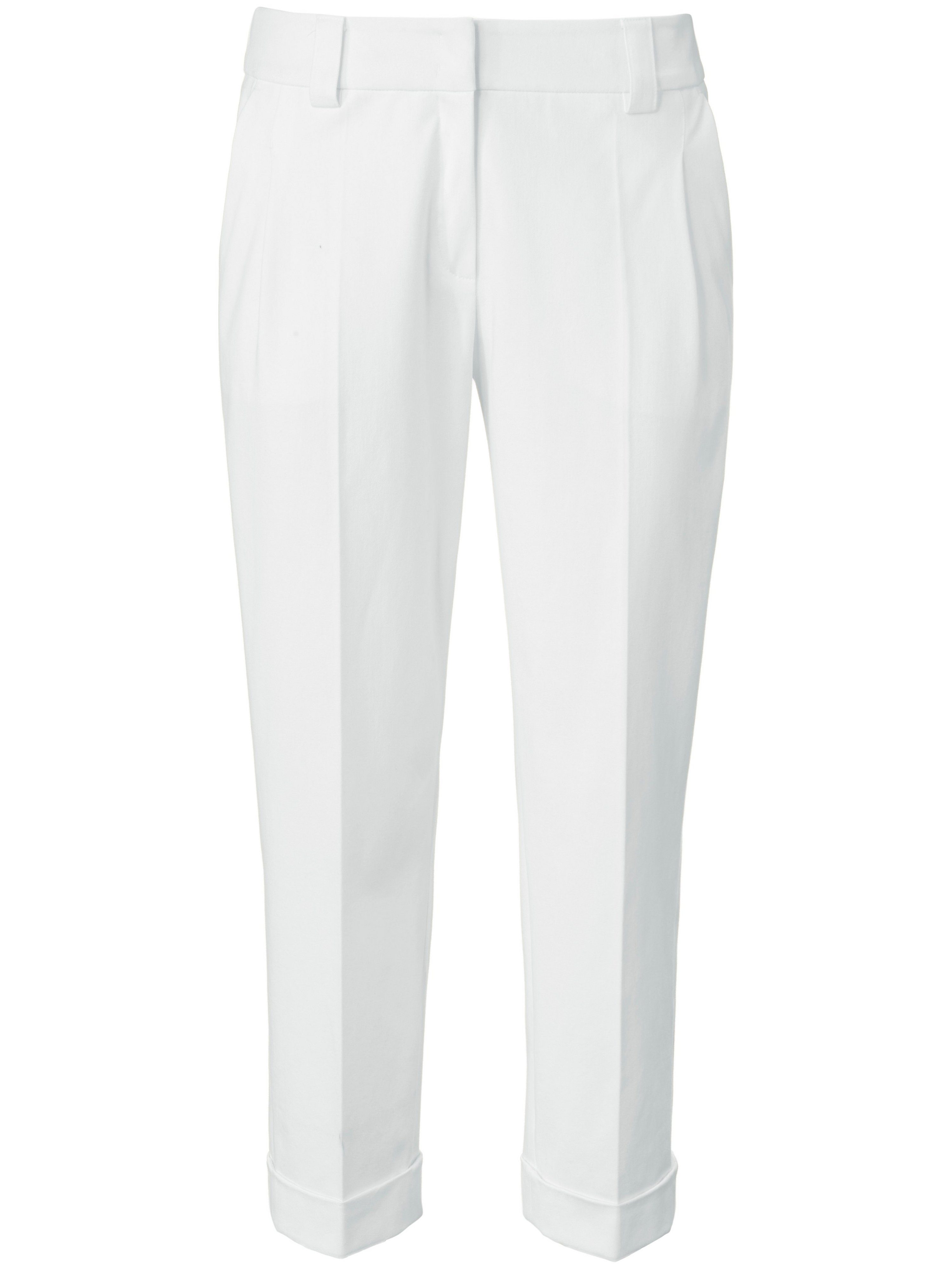 Le pantalon 7/8 con­fortable coton stretch  Fadenmeister Berlin blanc taille 44