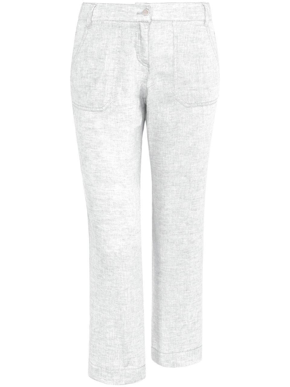 7/8-broek model maine sport 100% linnen Van Brax Feel Good wit