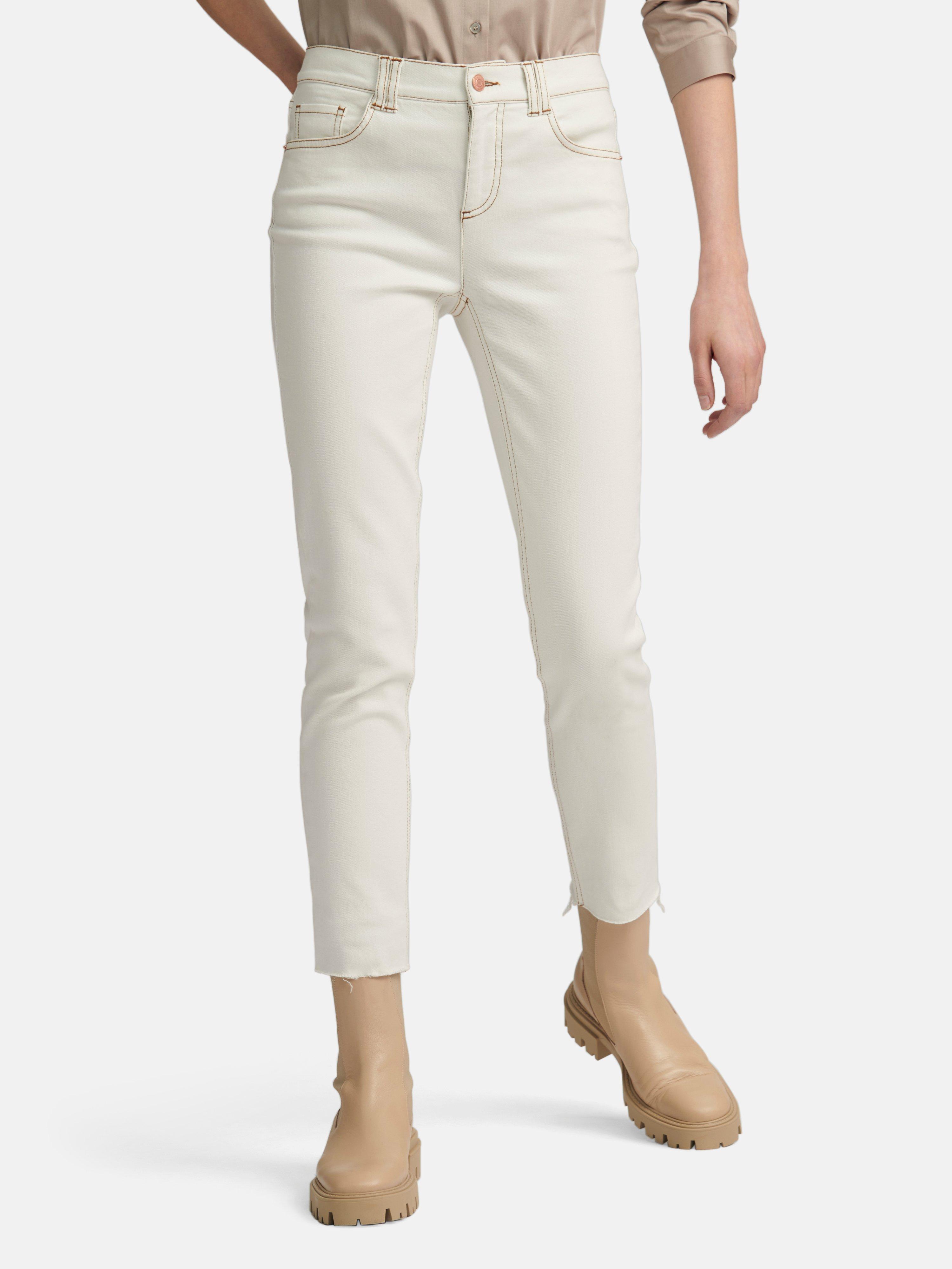 DAY.LIKE - Enkellange Slim Fit-jeans met opengewerkte zoom