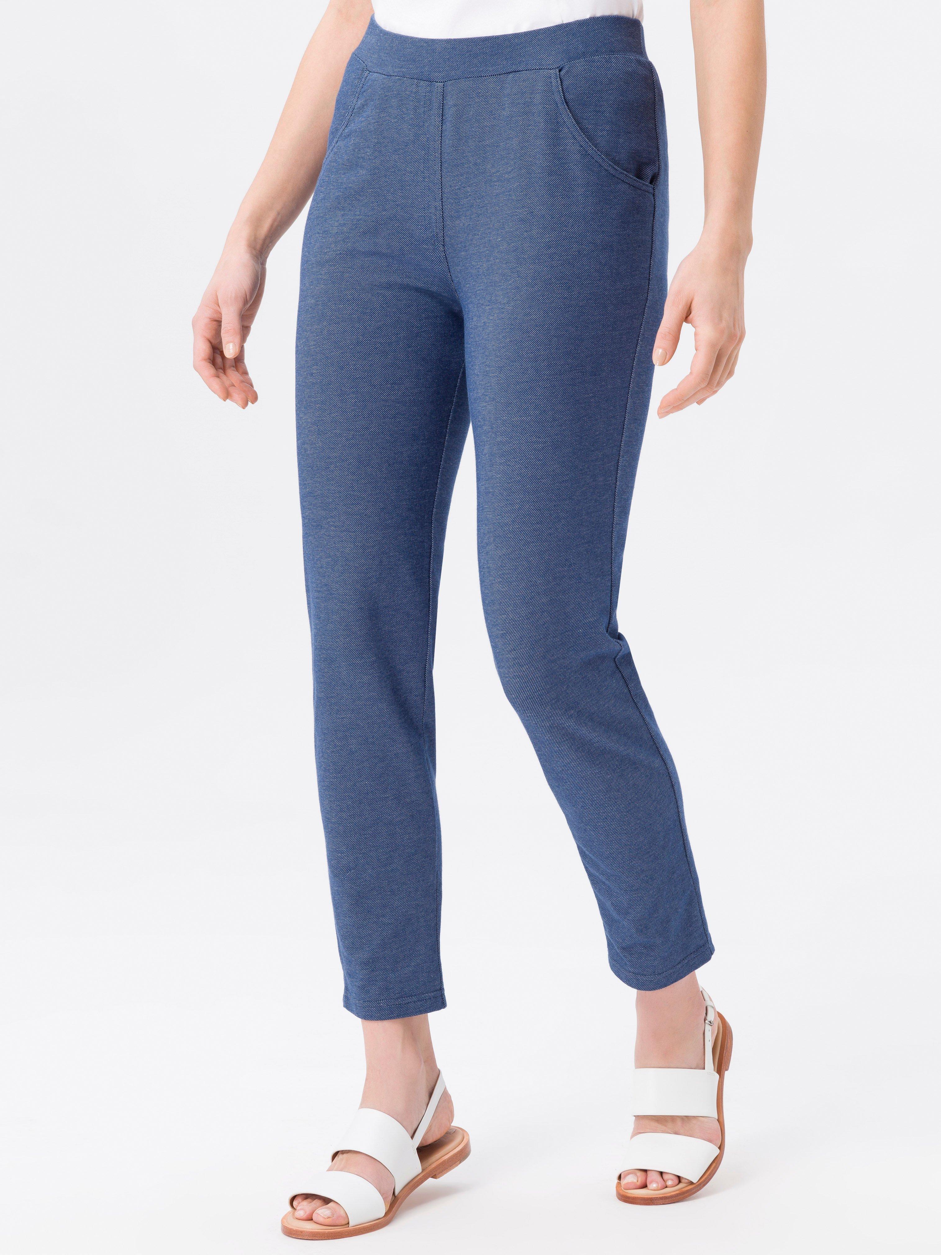 Green Cotton - Le pantalon 7/8 Rie aspect denim, ligne près du co