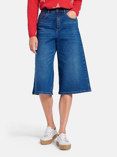 Damen Bekleidung Jeans Capri-Jeans und cropped Jeans Peter Hahn Denim Culotte barbara in Blau 