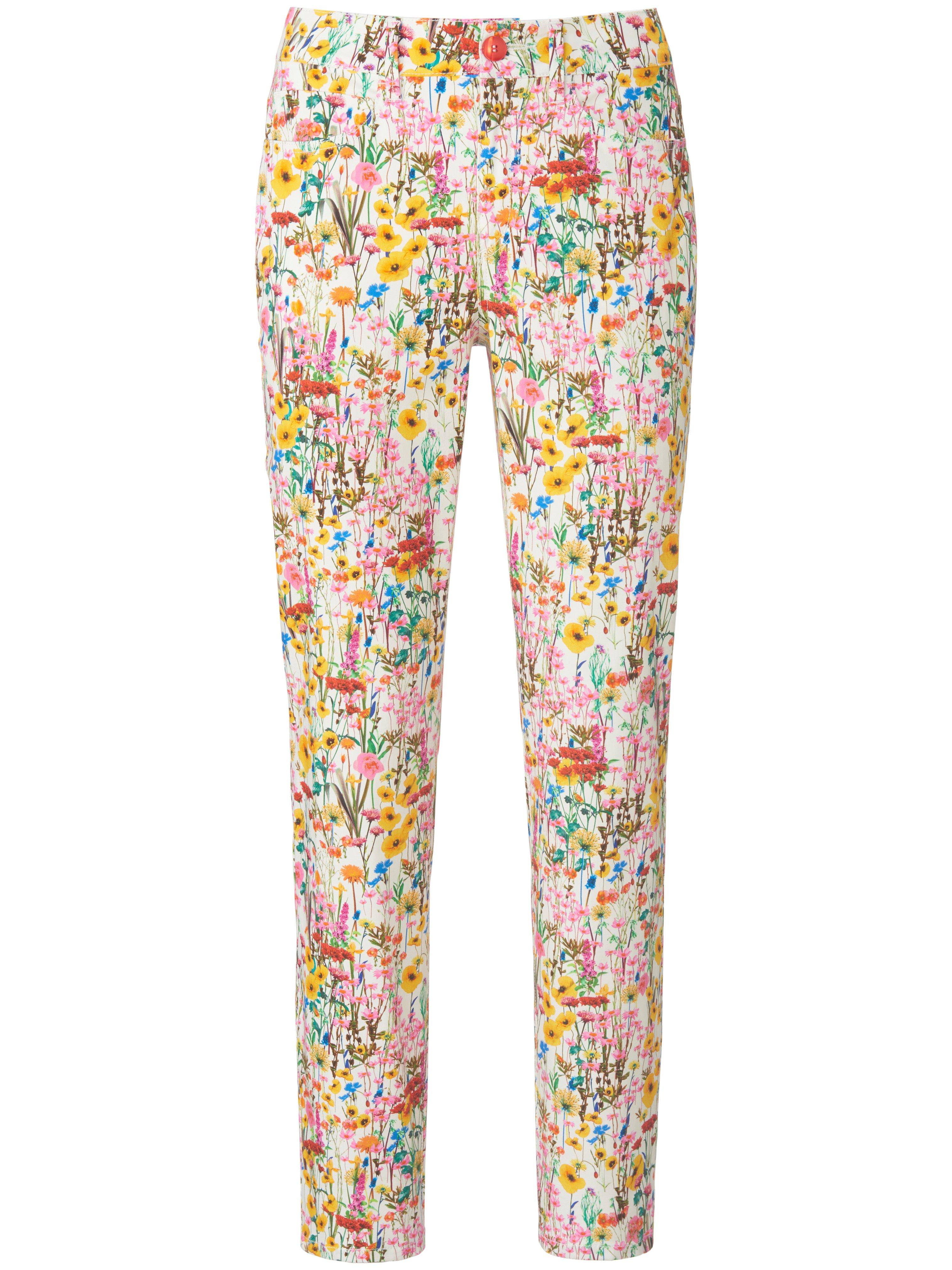 Enkellange broek model Sylvia Van Peter Hahn multicolour