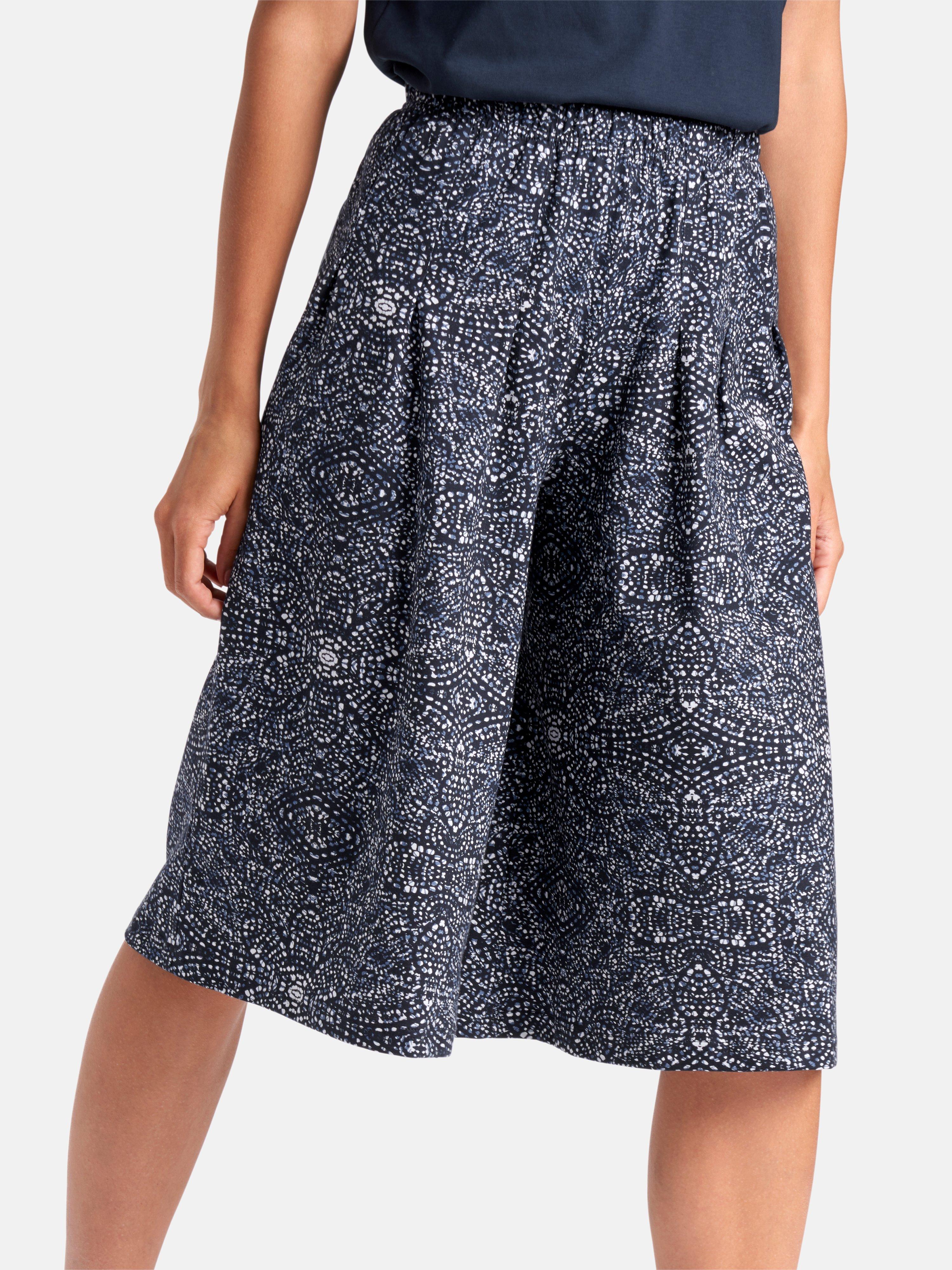 Green Cotton - Culottes - indigo/white