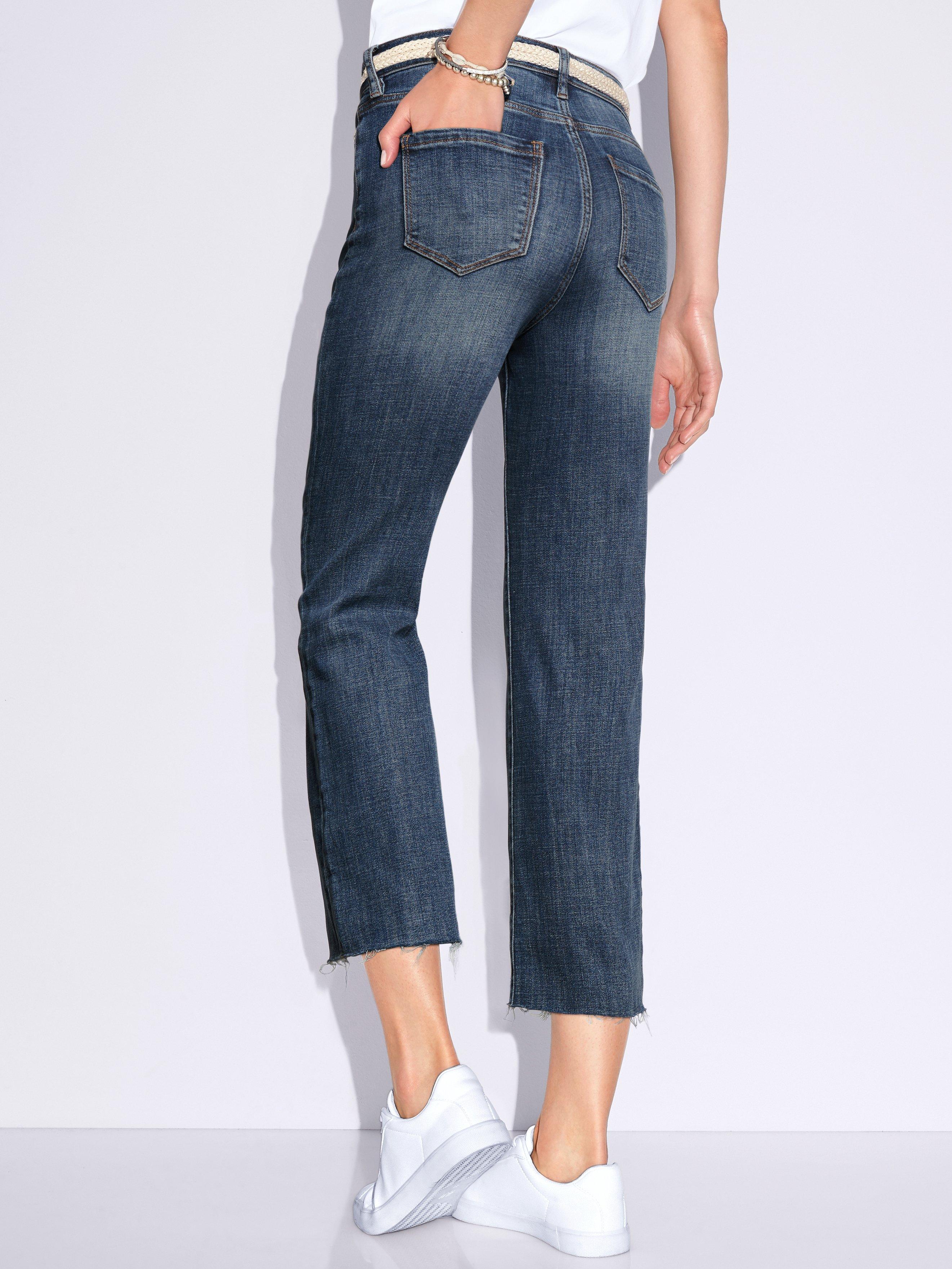 Liverpool 7 8 Length Jeans In 5 Pocket Style Blue Denim