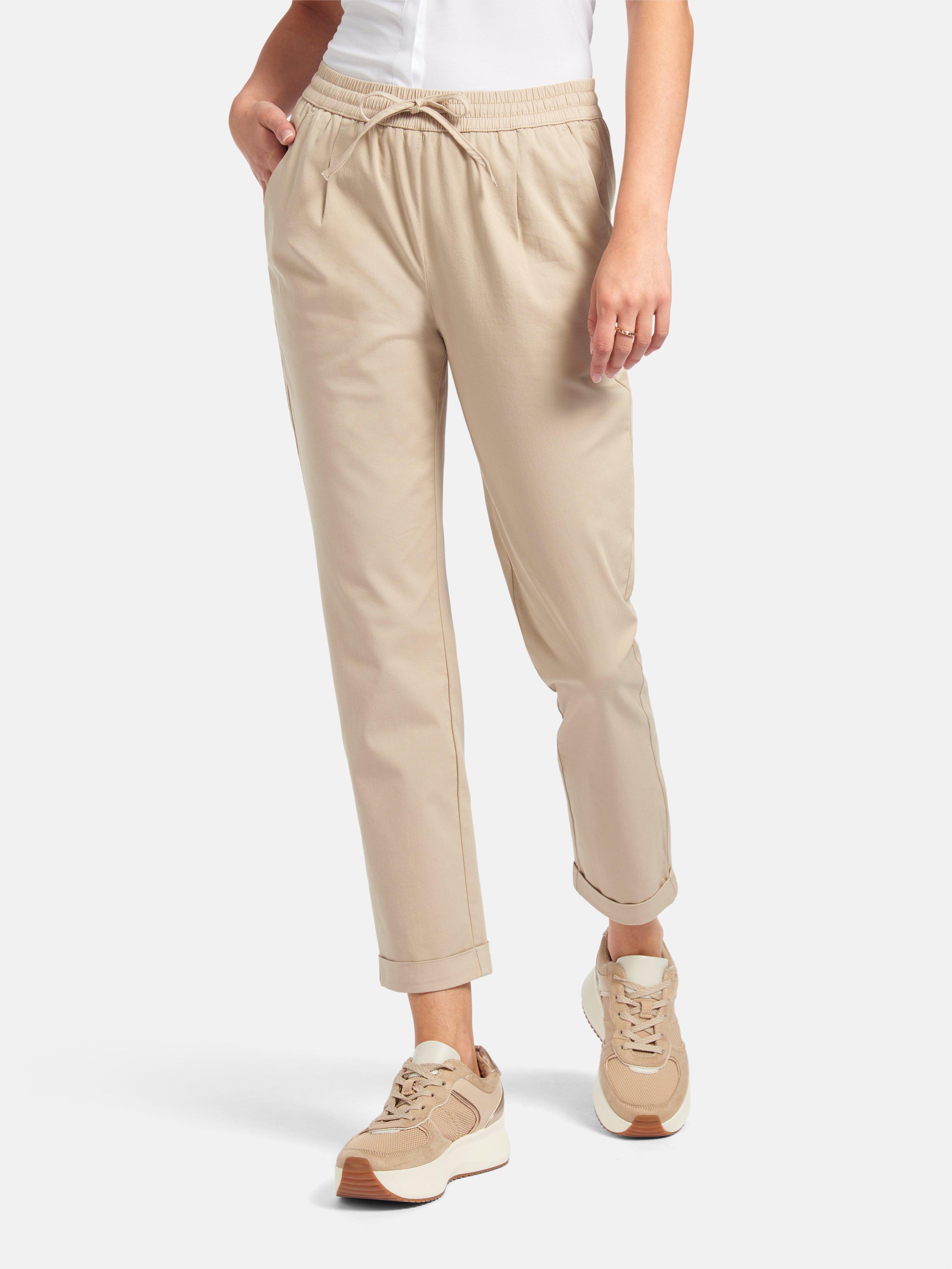 Peter Hahn - Enkellange comfortbroek pasvorm Cornelia - zandkleur