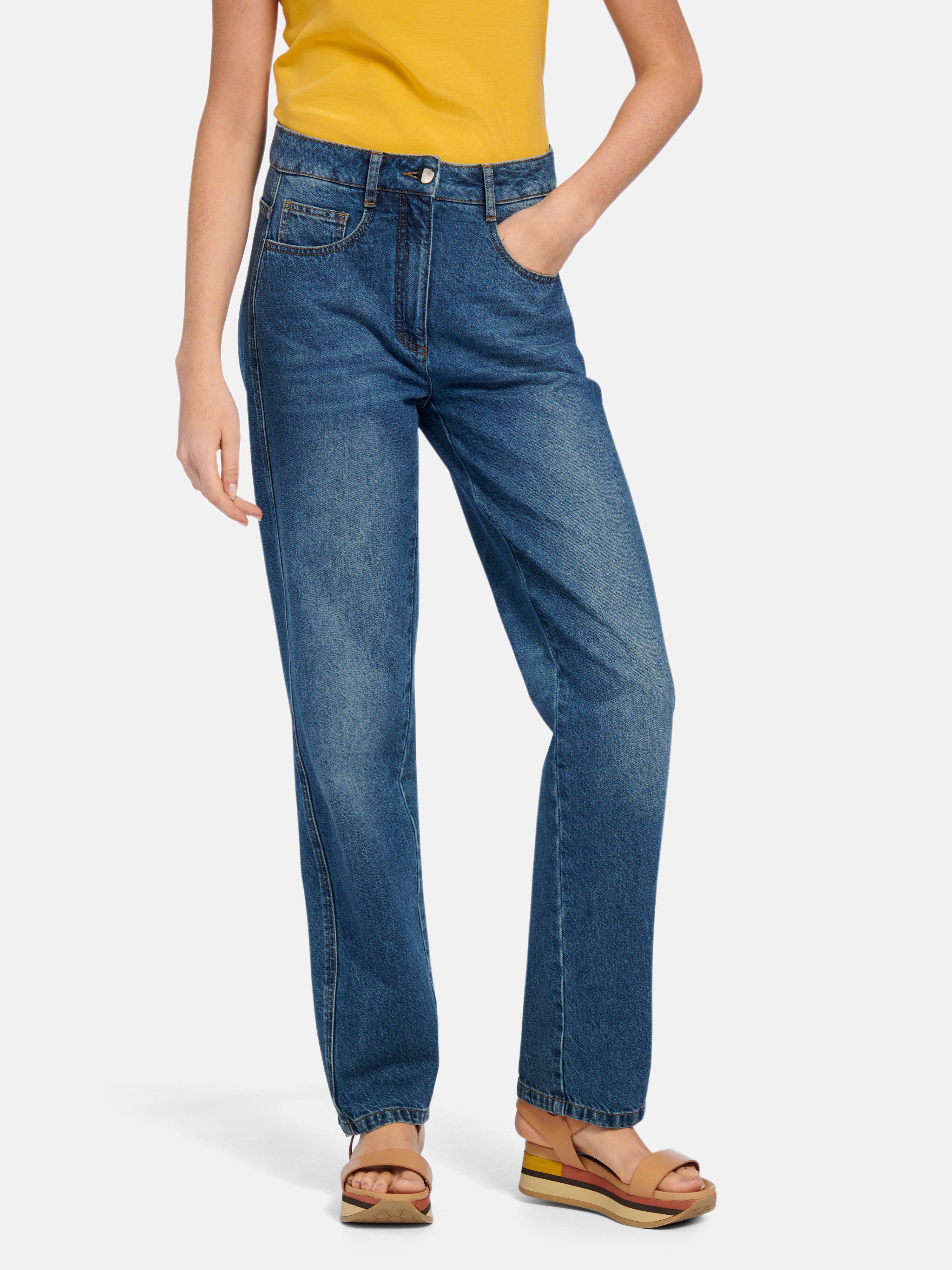 MYBC - Jeans van 100% katoen in 5-pocketsmodel - blue-denim