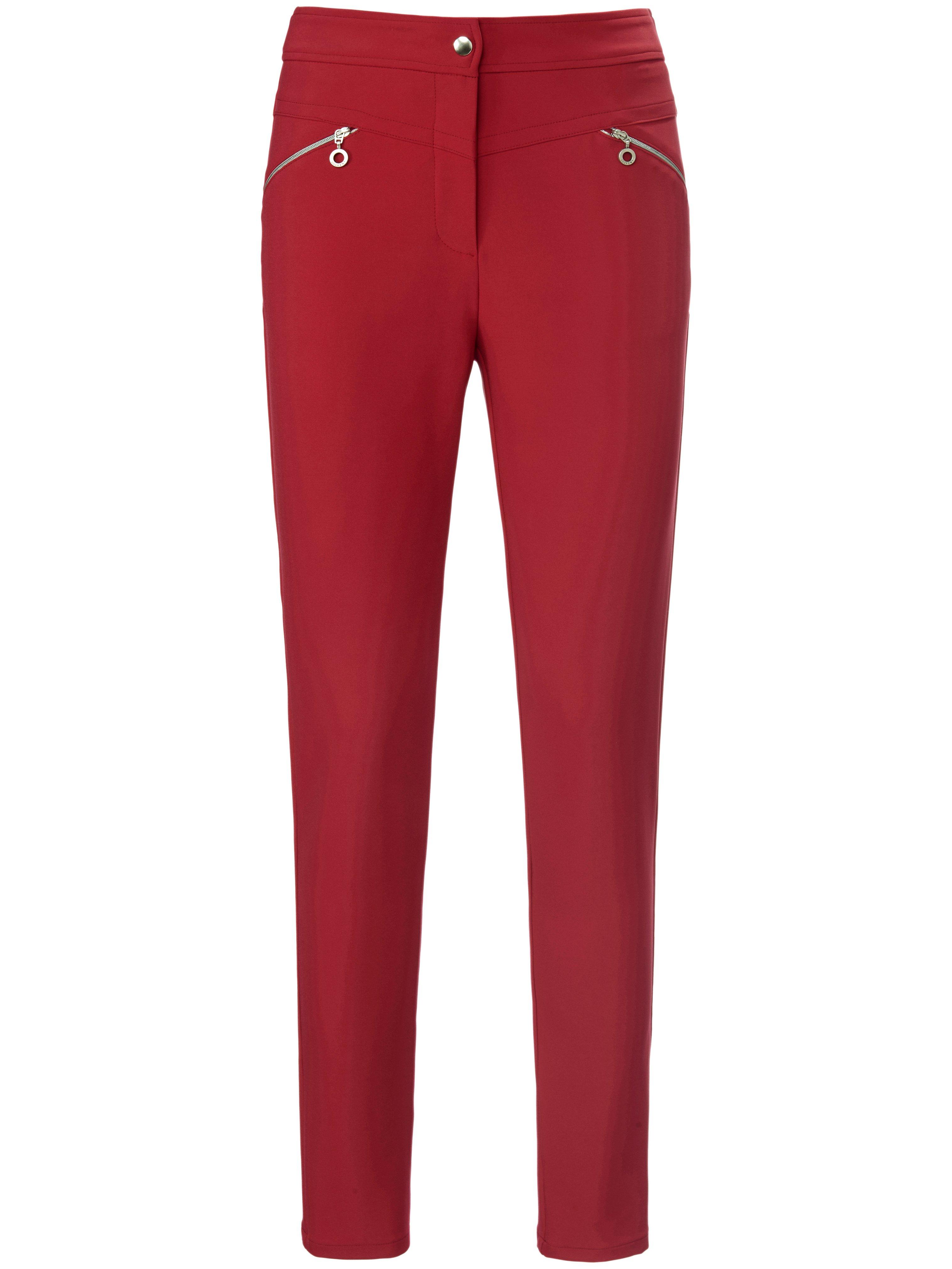 Broek in zeer smal model schuine ritszakken Van Looxent pink