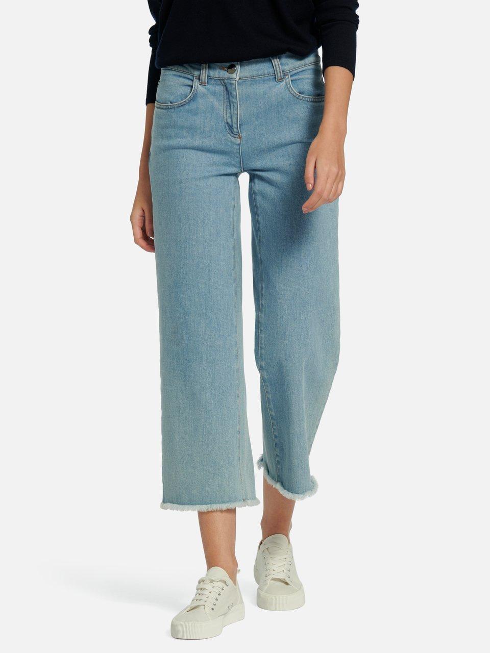 PETER HAHN PURE EDITION - Denim culottes in 4-pocket style - bleached denim