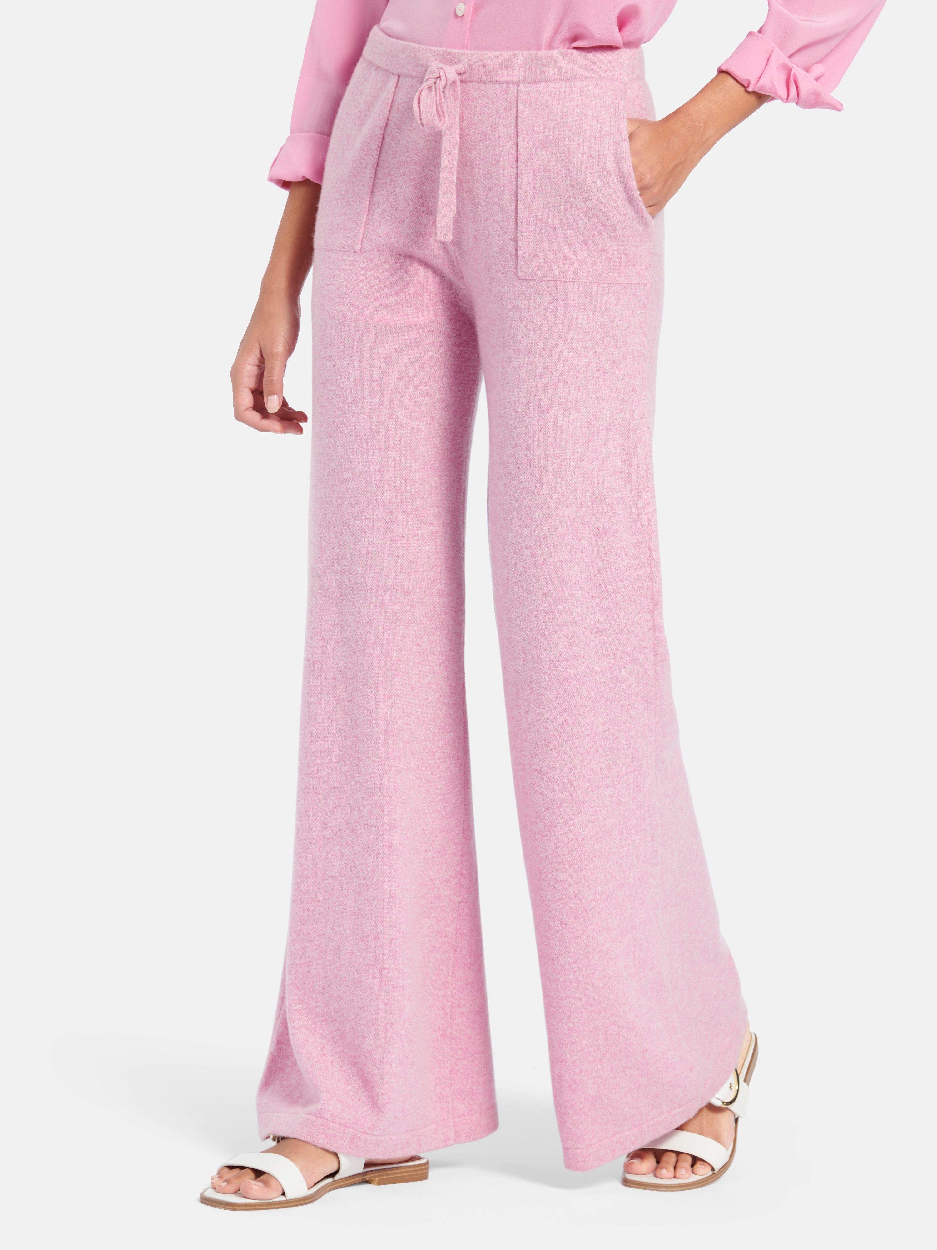 The Mercer N Y Knitted Trousers In 100 Cashmere Orchid Melange