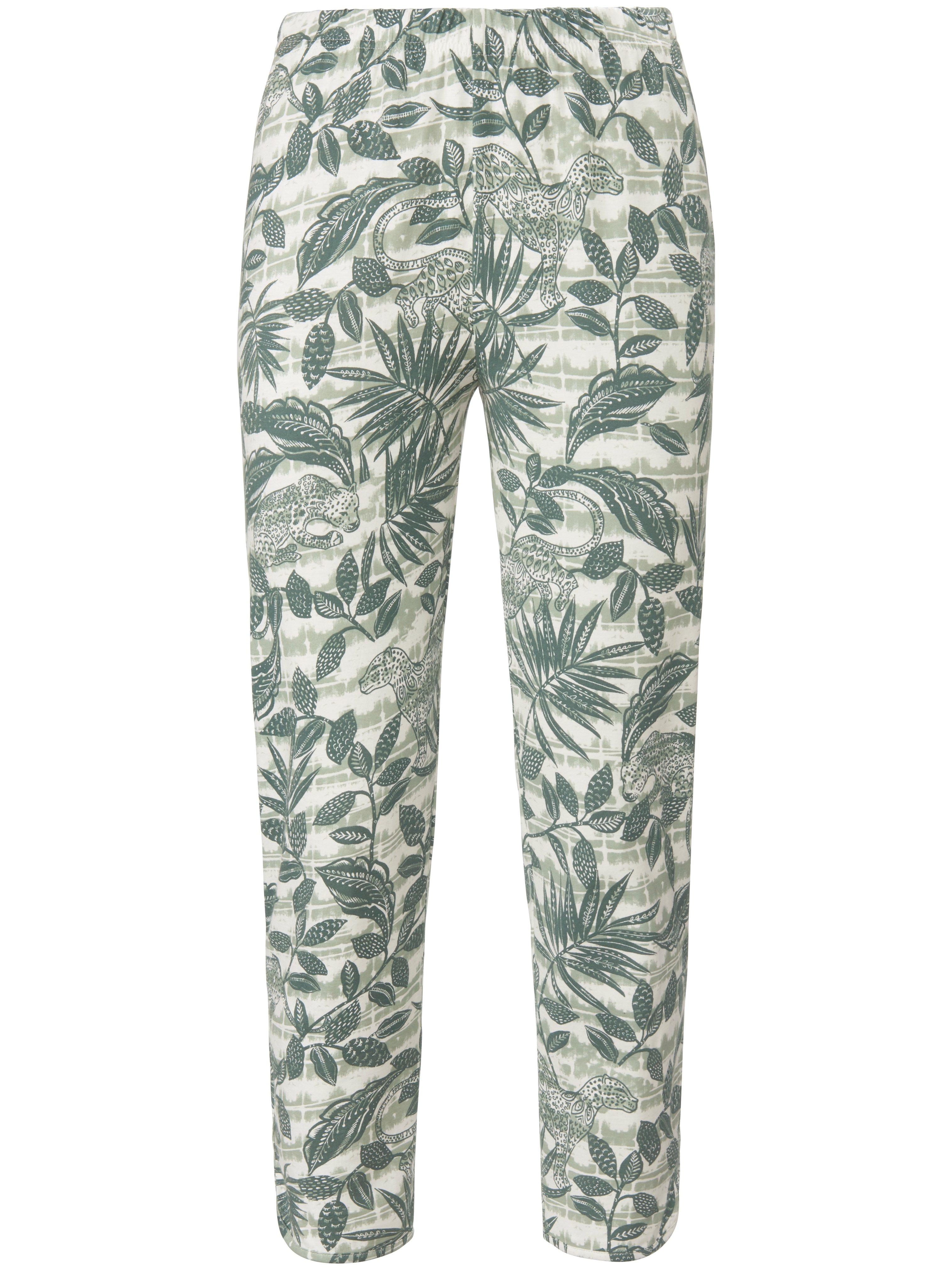 7/8-broek 100% katoen zijsplitten Van Green Cotton groen