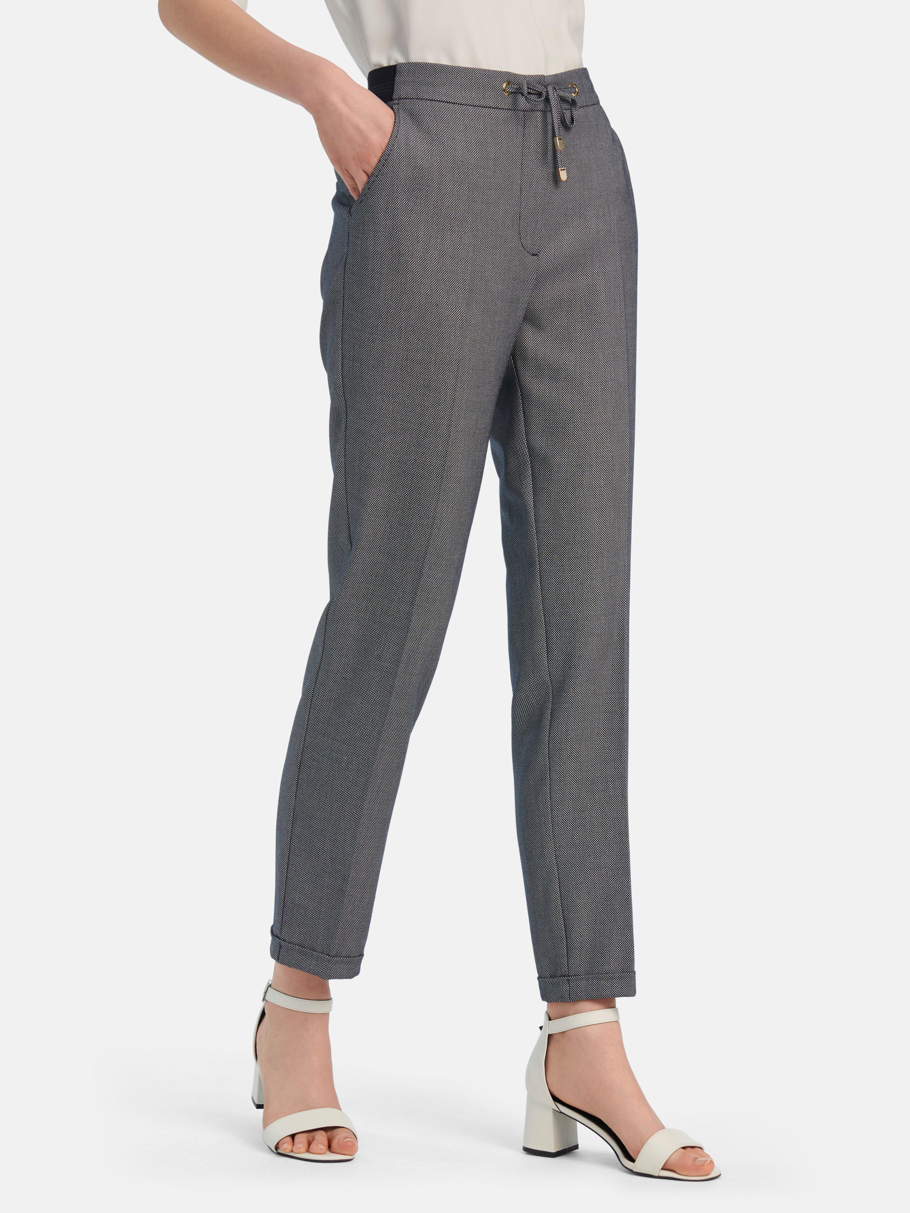 Betty Barclay - Broek - donkerblauw/wit